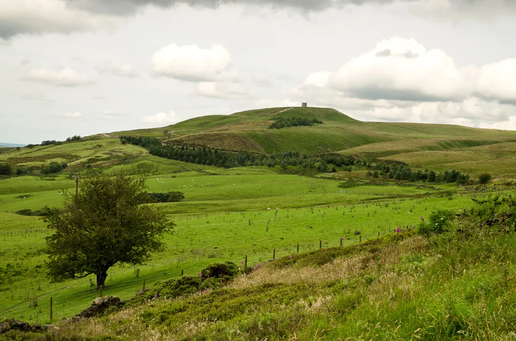 Photo showing: Rivington Pike, from Georges Lane