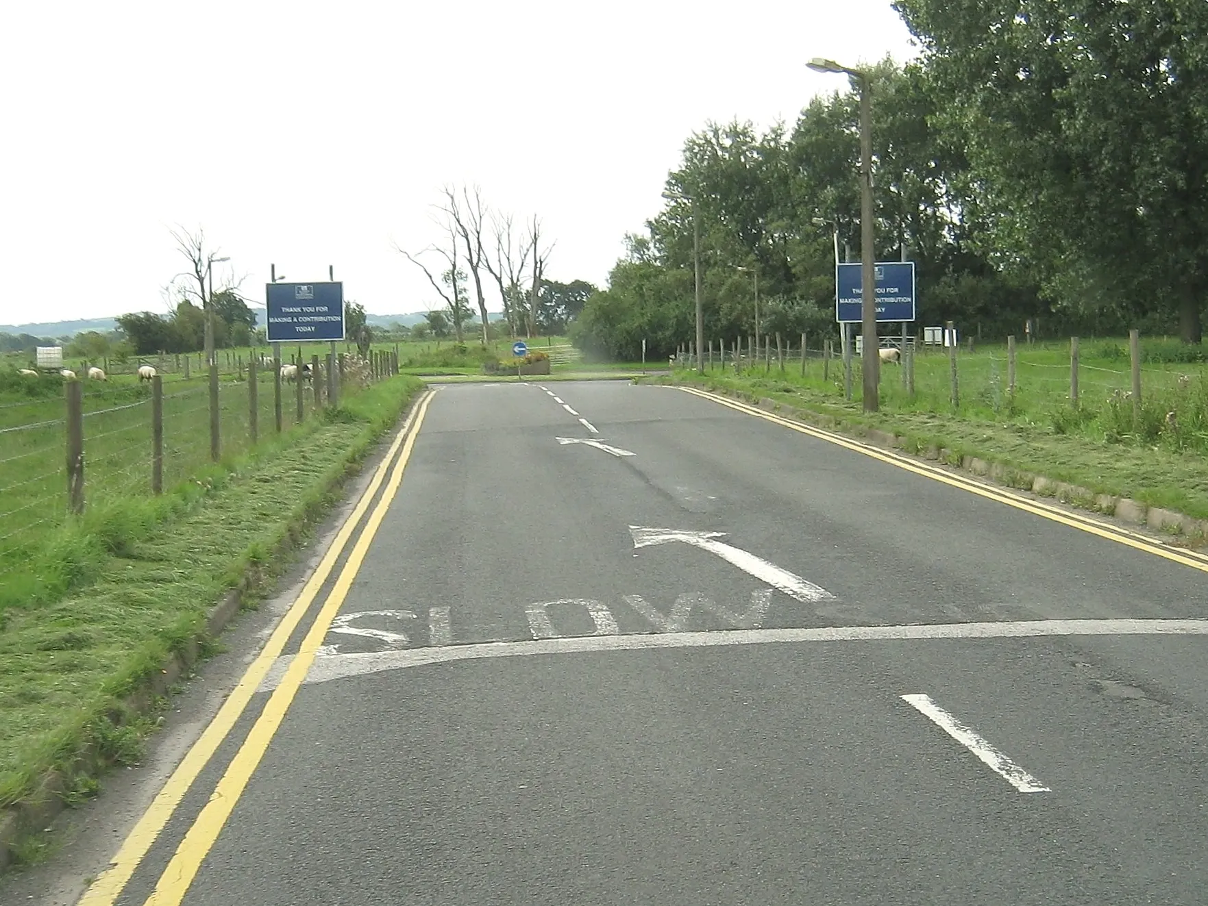 Photo showing: A roundabout on prison roads