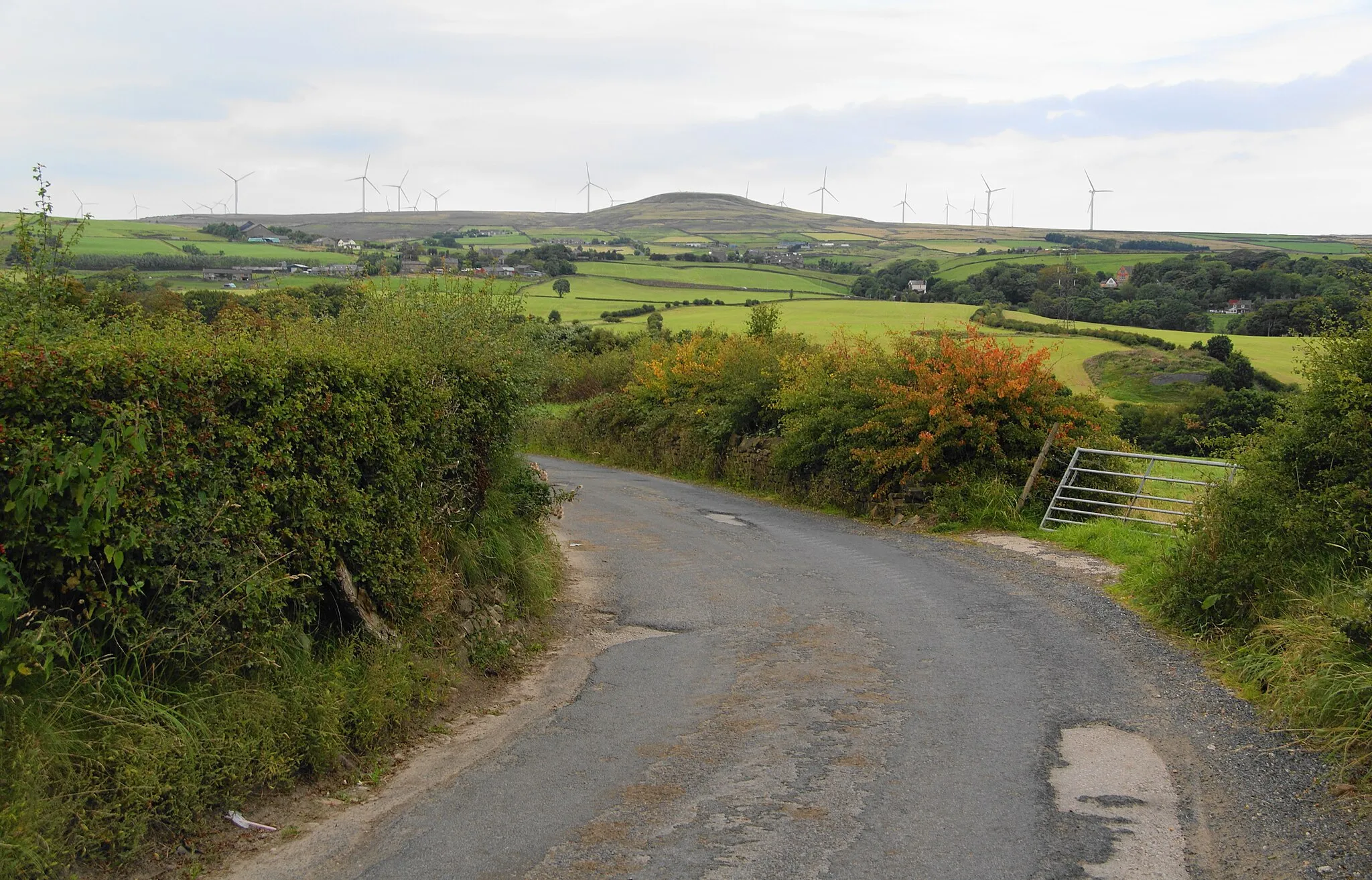 Photo showing: A bend in Ashworth Lane