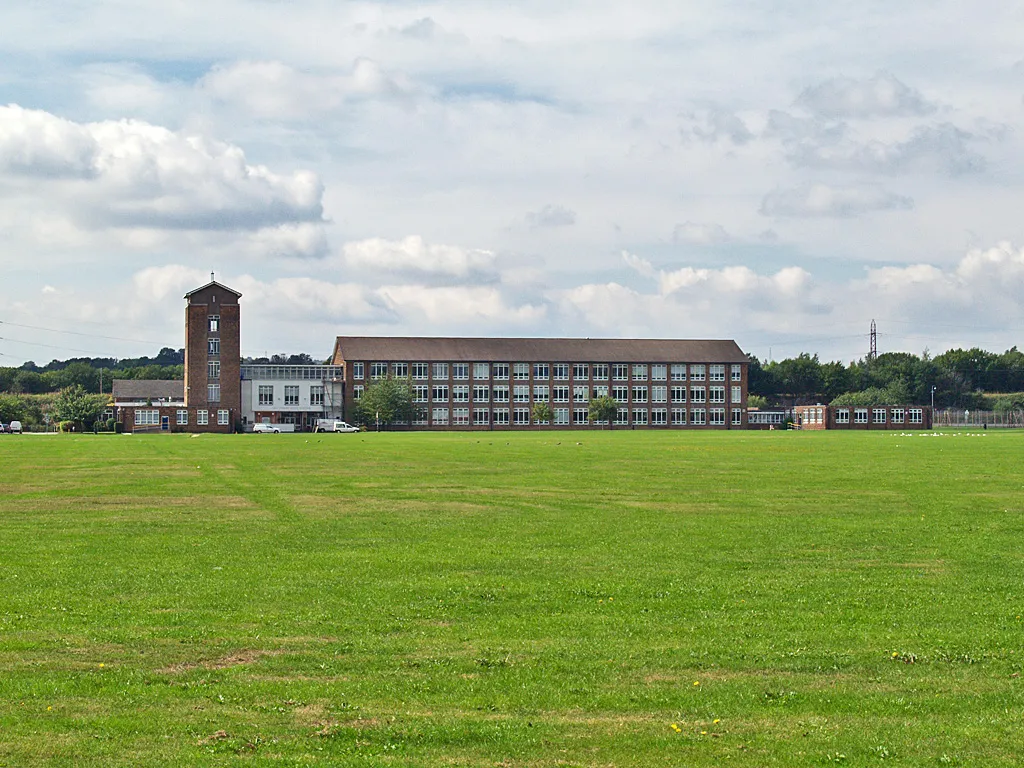 Photo showing: The Derby High School on Radcliffe Road, Bury, Greater Manchester, England.