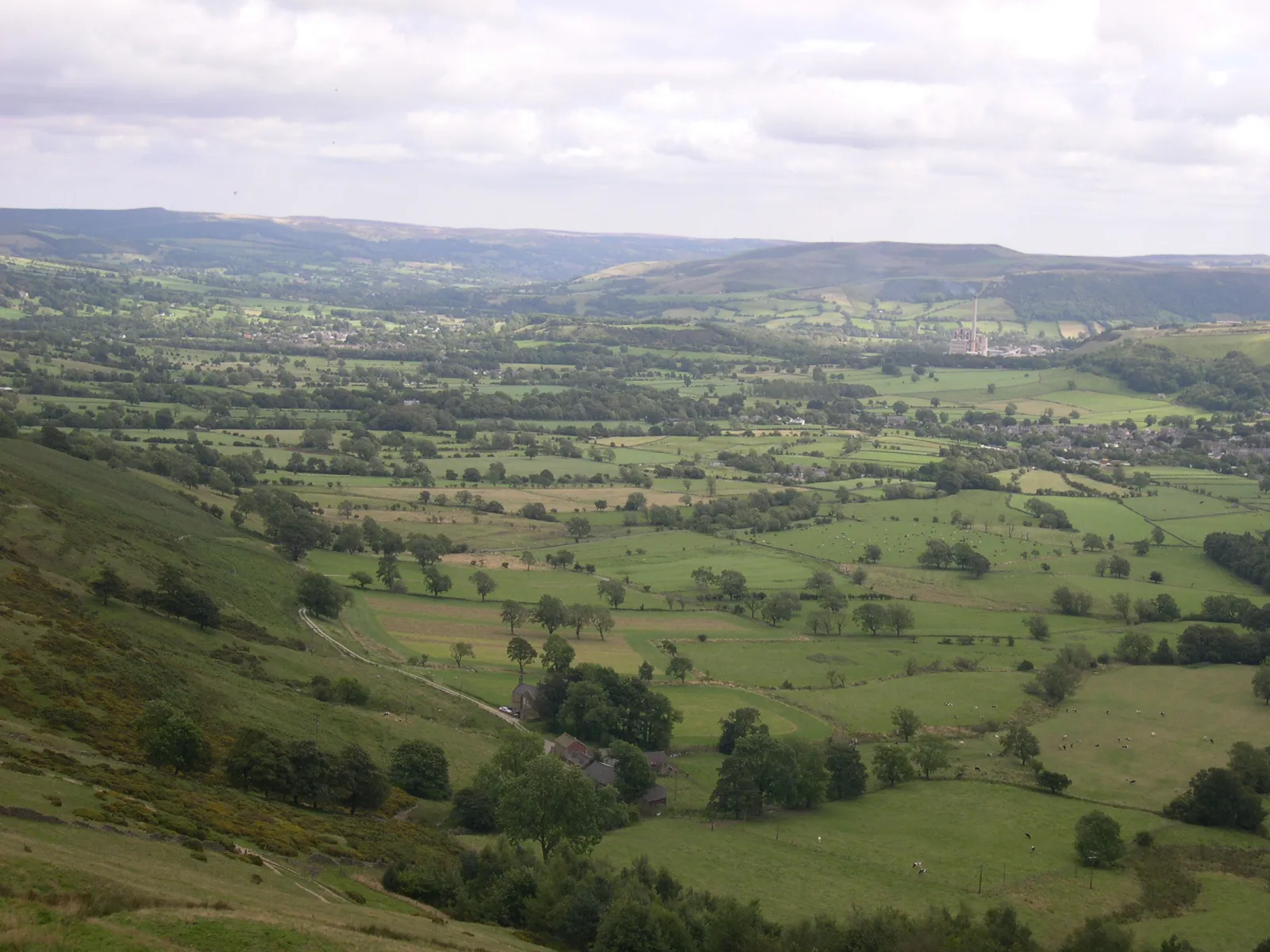 Photo showing: The Hope Valley as viewed from Mam Tor