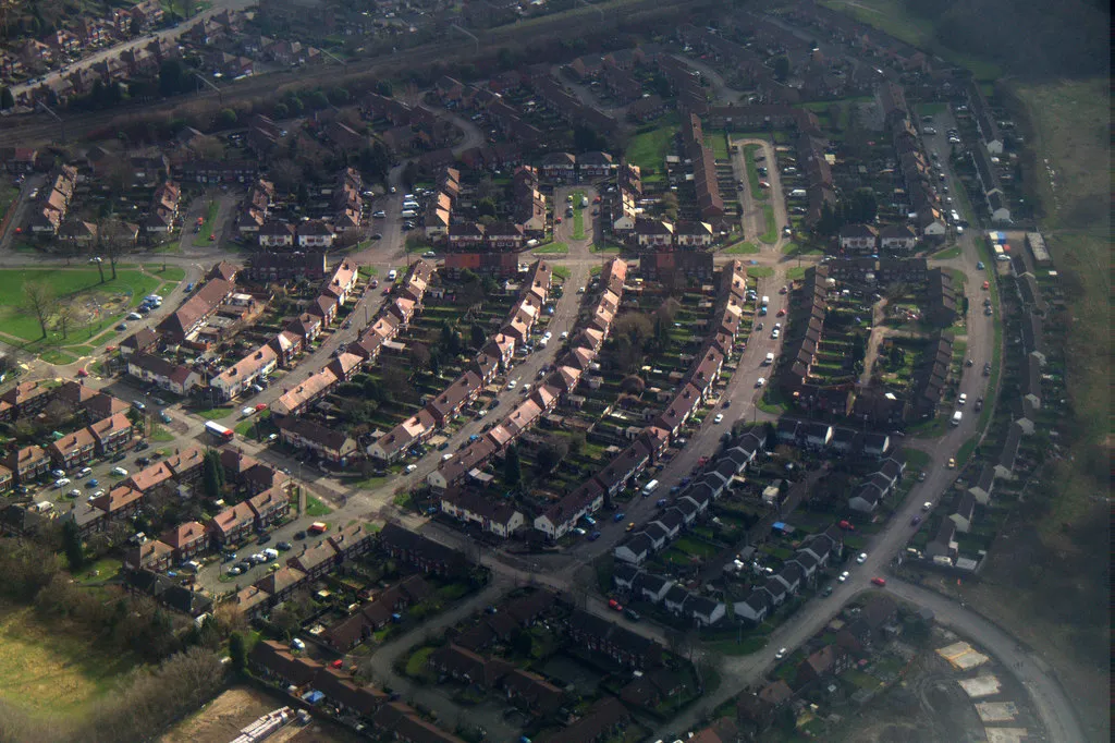 Photo showing: Adswood, Stockport, from the air
