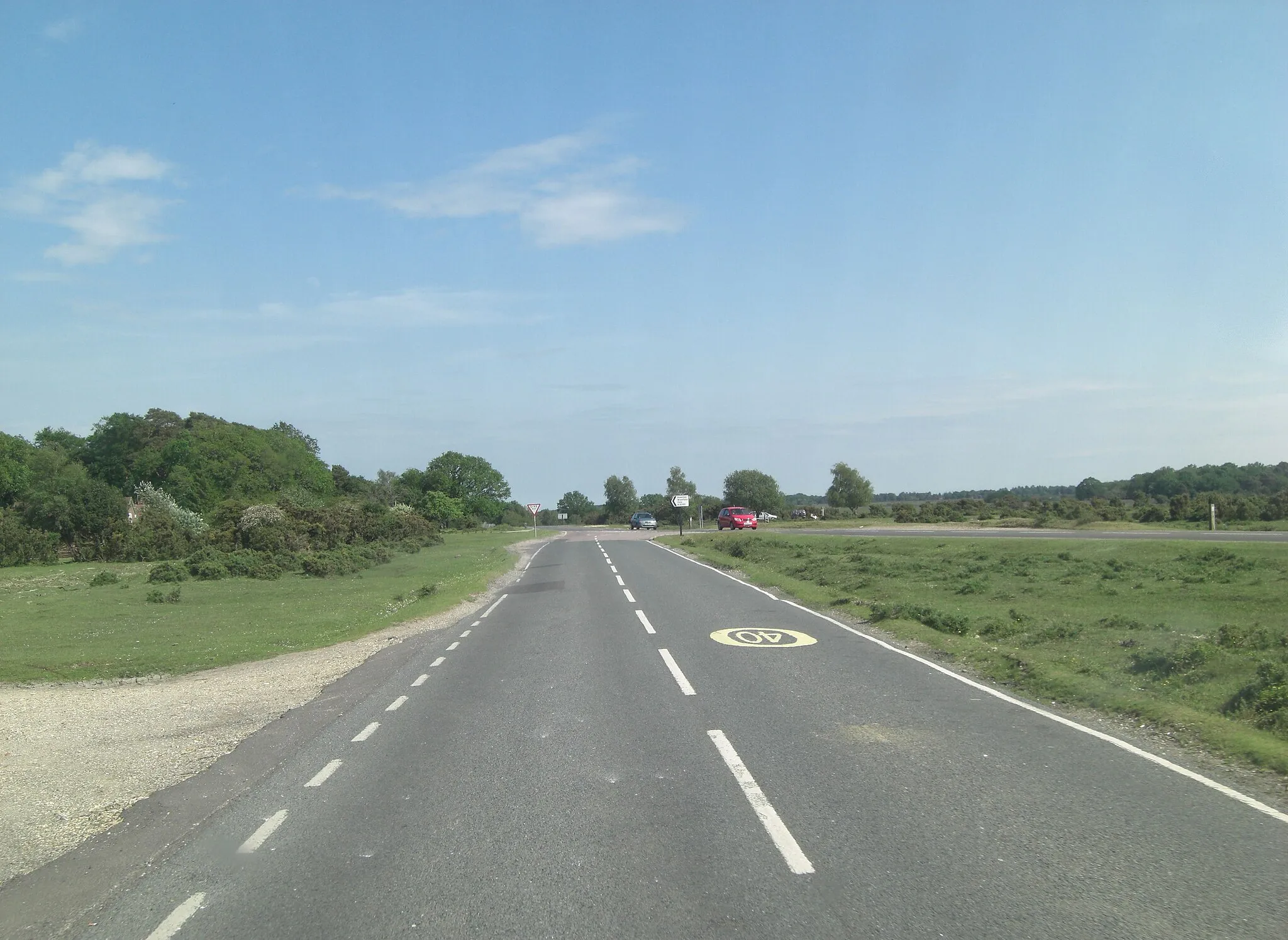 Photo showing: Junction of B3078 and B3080