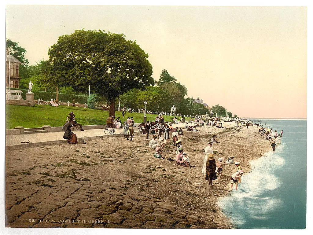 Photo showing: [Cowes, the green, I., Isle of Wight, England]
[between ca. 1890 and ca. 1900].
1 photomechanical print : photochrom, color.
Notes:
Title from the Detroit Publishing Co., Catalogue J--foreign section, Detroit, Mich. : Detroit Publishing Company, 1905.
Print no. "11189".
Forms part of: Views of the British Isles, in the Photochrom print collection.
Subjects:
England--Isle of Wight.
Format: Photochrom prints--Color--1890-1900.
Rights Info: No known restrictions on publication.
Repository: Library of Congress, Prints and Photographs Division, Washington, D.C. 20540 USA, hdl.loc.gov/loc.pnp/pp.print
Part Of: Views of the British Isles (DLC)  2002696059
More information about the Photochrom Print Collection is available at hdl.loc.gov/loc.pnp/pp.pgz
Higher resolution image is available (Persistent URL): hdl.loc.gov/loc.pnp/ppmsc.08974

Call Number: LOT 13415, no. 987 [item]
