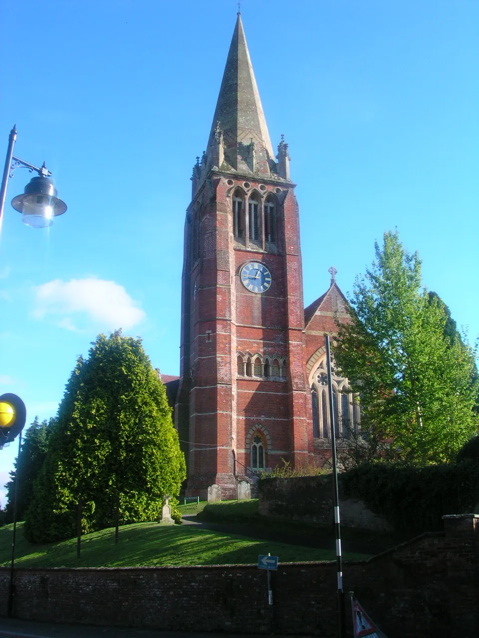 Photo showing: Northwest tower of St Michael and All Angels parish church, Lyndhurst, Hampshire