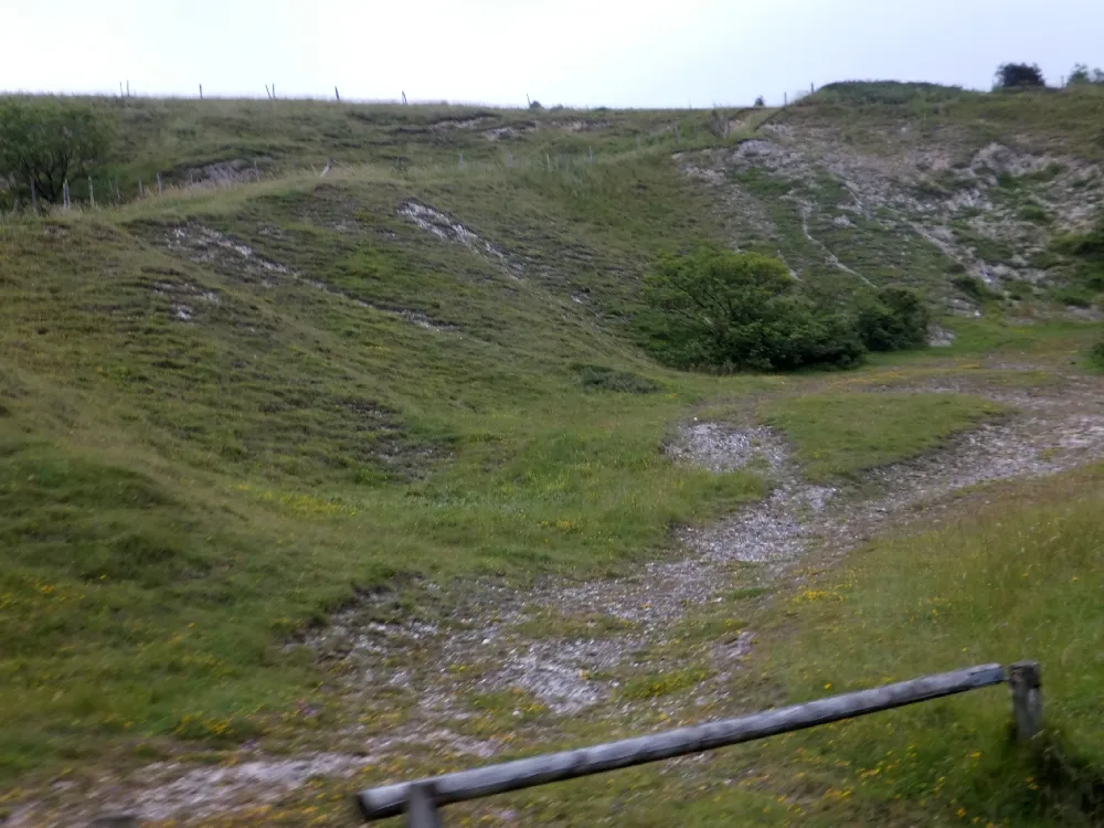 Photo showing: Disused pits on Brighstone Down