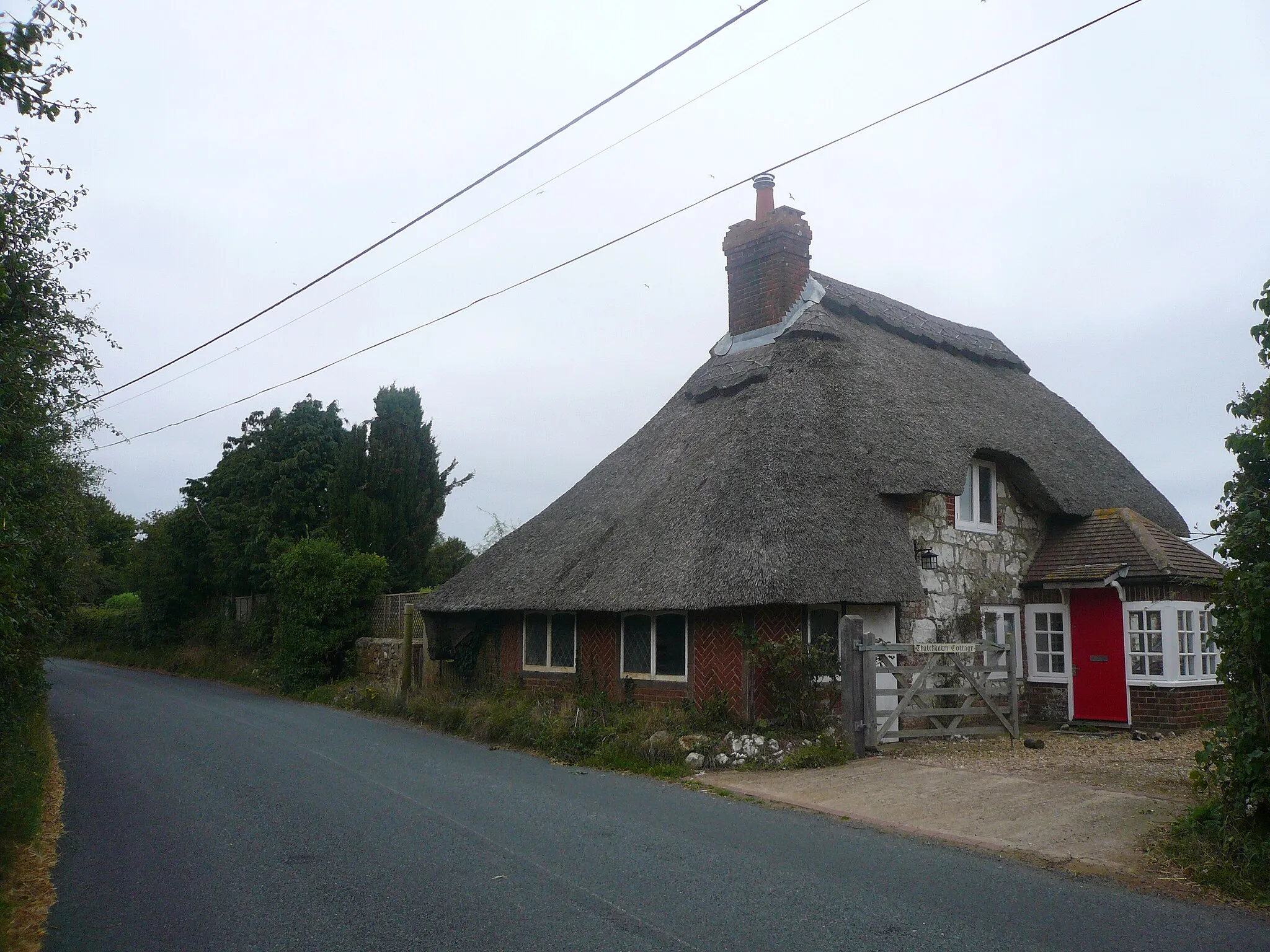 Photo showing: Mersone Lane, Merstone, Isle of Wight. The road runs all the way through Merstone to the junction at Main Road between Rookley and Godshill.