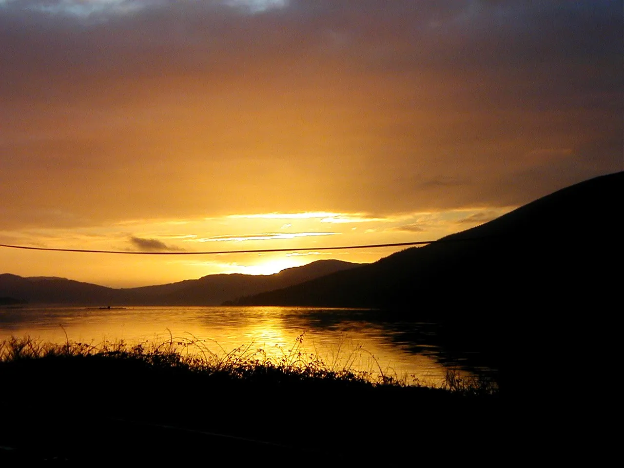 Photo showing: Sunset on Loch Fyne Feb 03