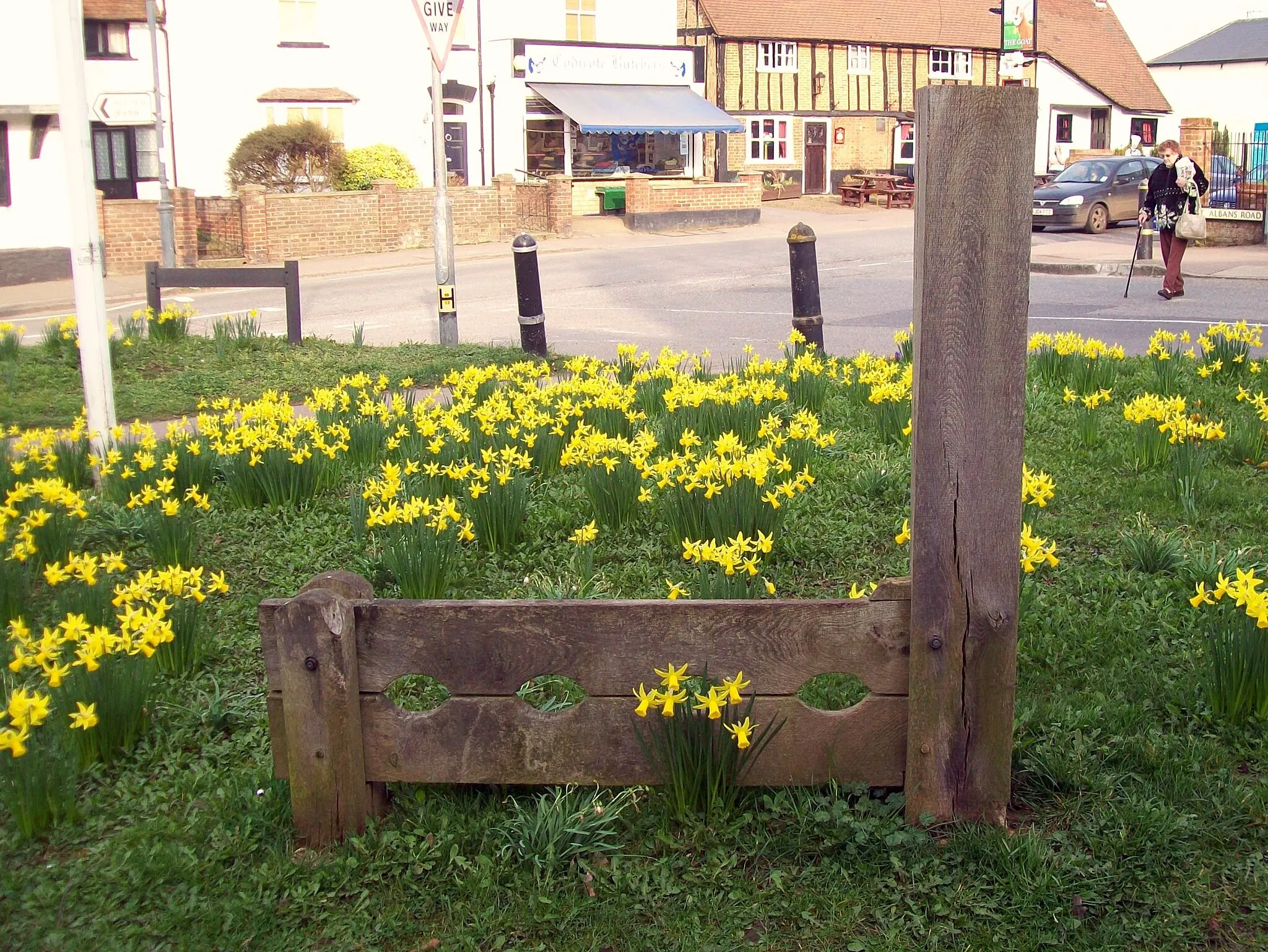 Photo showing: A set of stocks capable of shackling two people’s ankles on the village green at Codicote. Their age is unknown. Photographed 17 March 2011.

Can anyone recommend groups to add this to? I can't find anything - searching for stocks brings up "stock photos" and searching for punishment, well, let's not even go there.