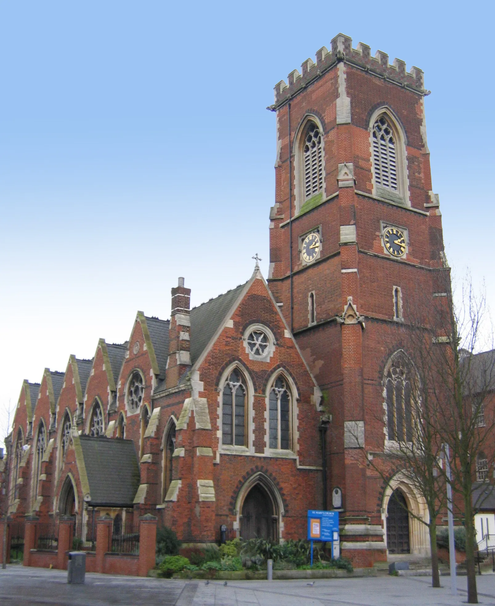 Photo showing: St Mary's parish church, Acton, London W3, seen from the northeast.
This image was originally on Wikipedia, and is being moved by its author under the same name.