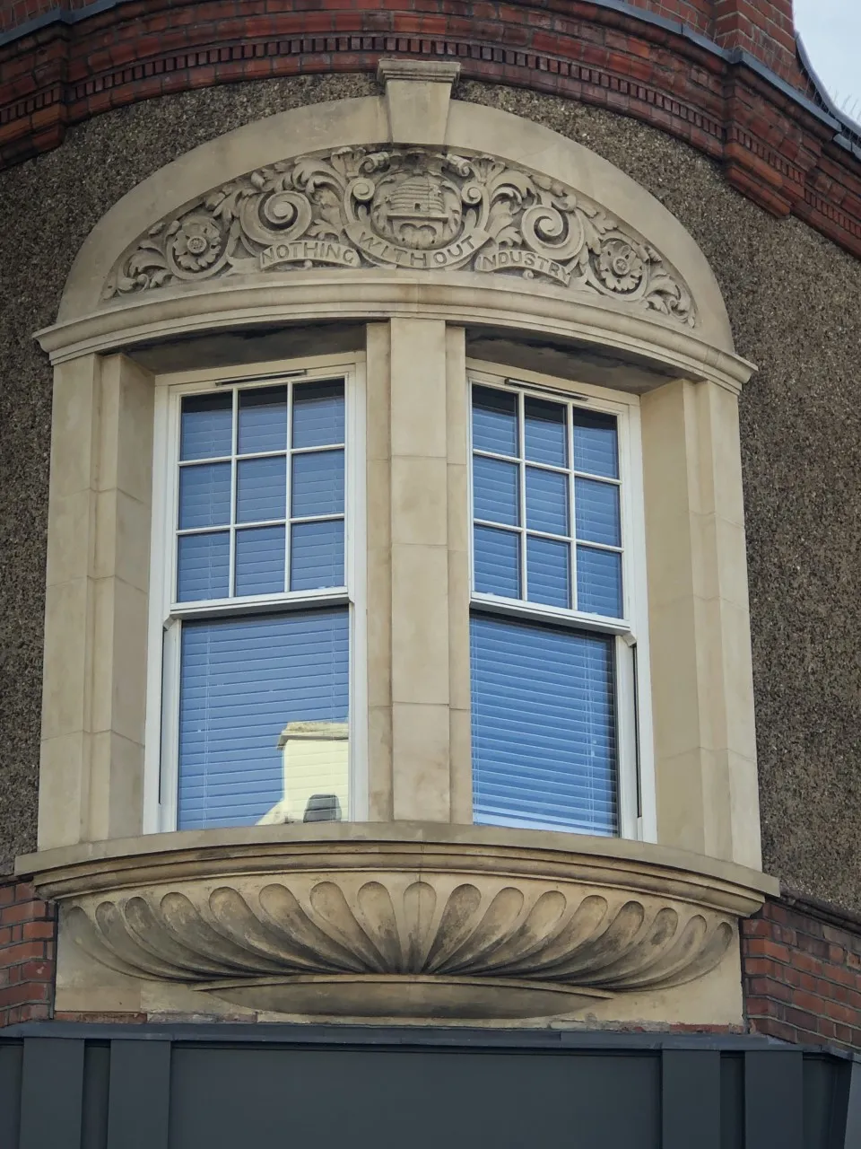 Photo showing: "Nothing Without Industry" the Catford slogan at 16 Brownhill Road, Catford, LB Lewisham