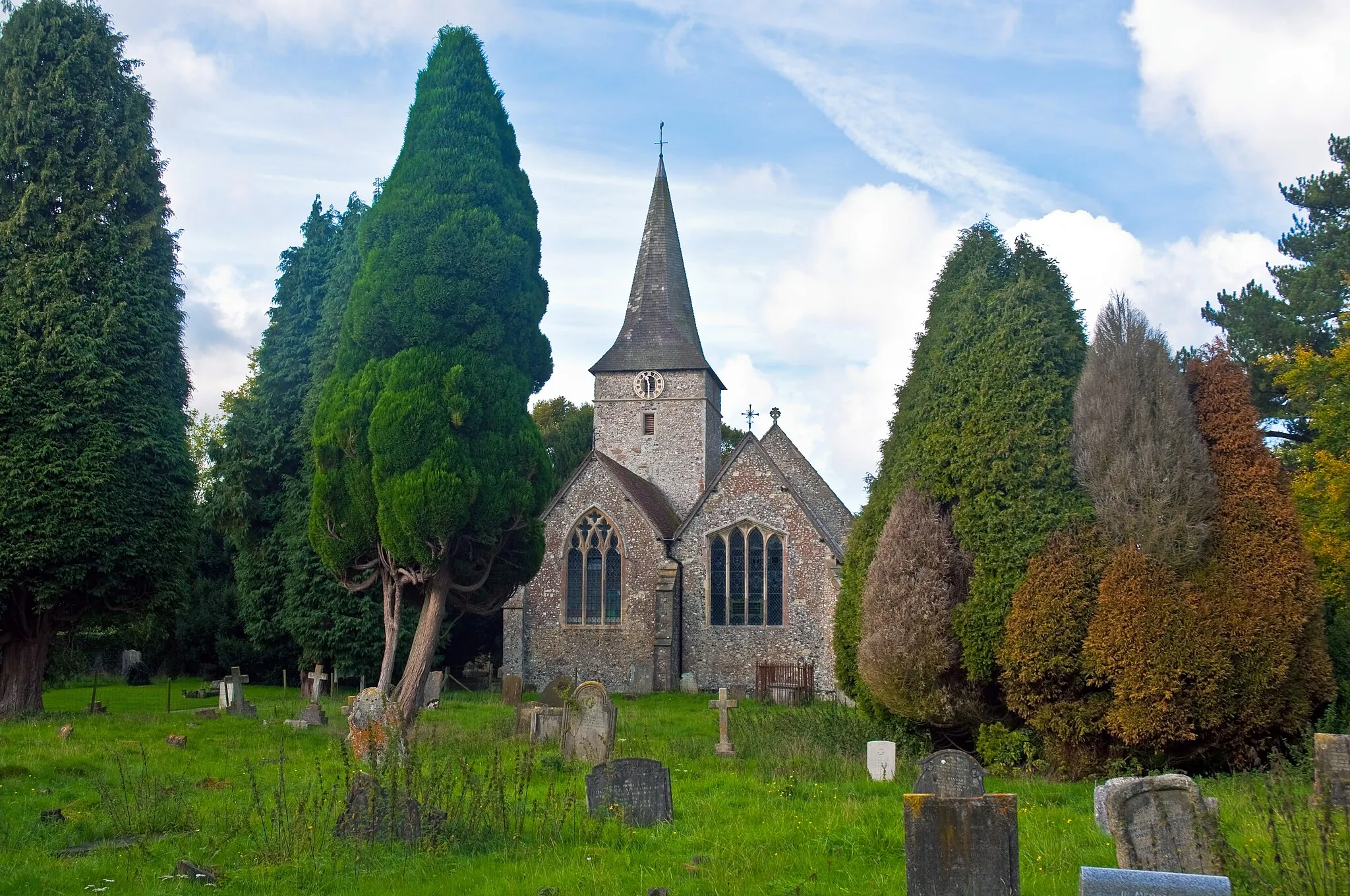 Photo showing: Cudham Church, Kent, England, 20 September 2010.jpg