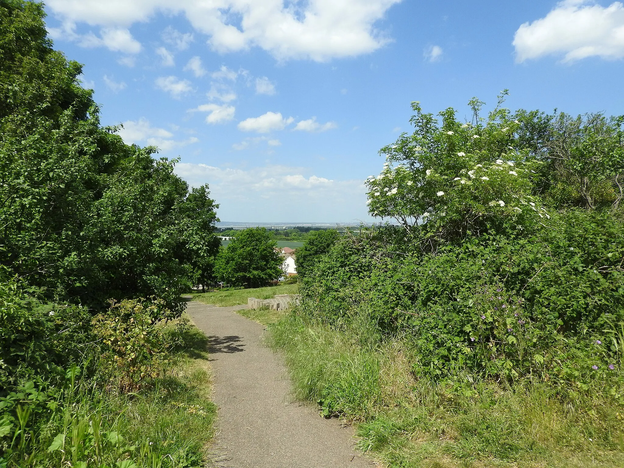 Photo showing: Broomhill is a high point in Strood Kent. It can refer to the the hill, the park or the community woodland.