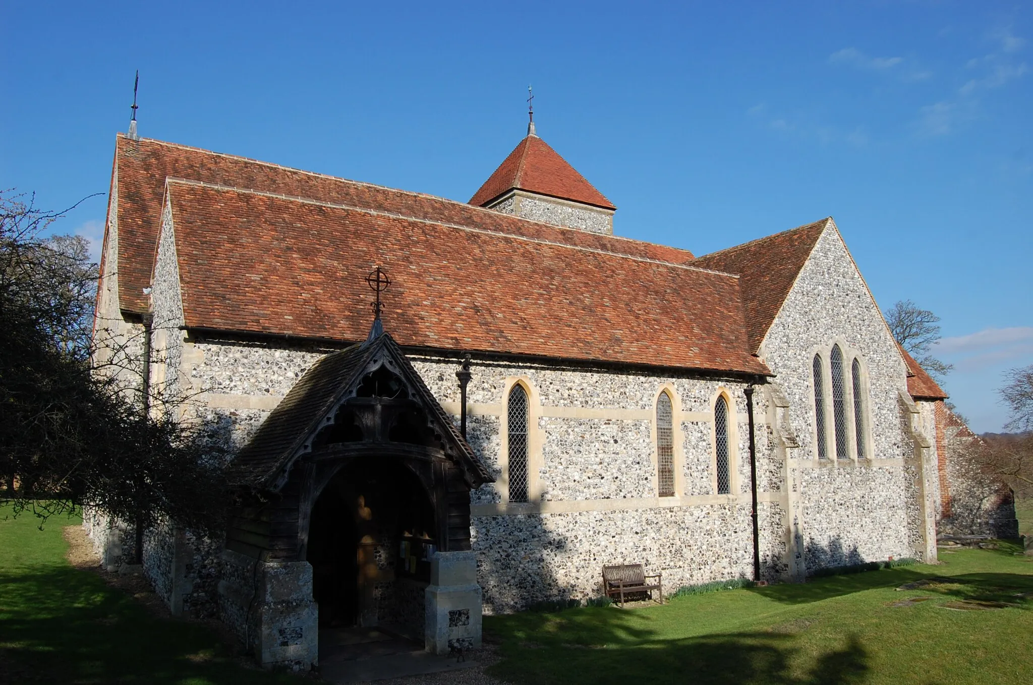 Photo showing: Church of St Lawrence the Martyr, Godmersham