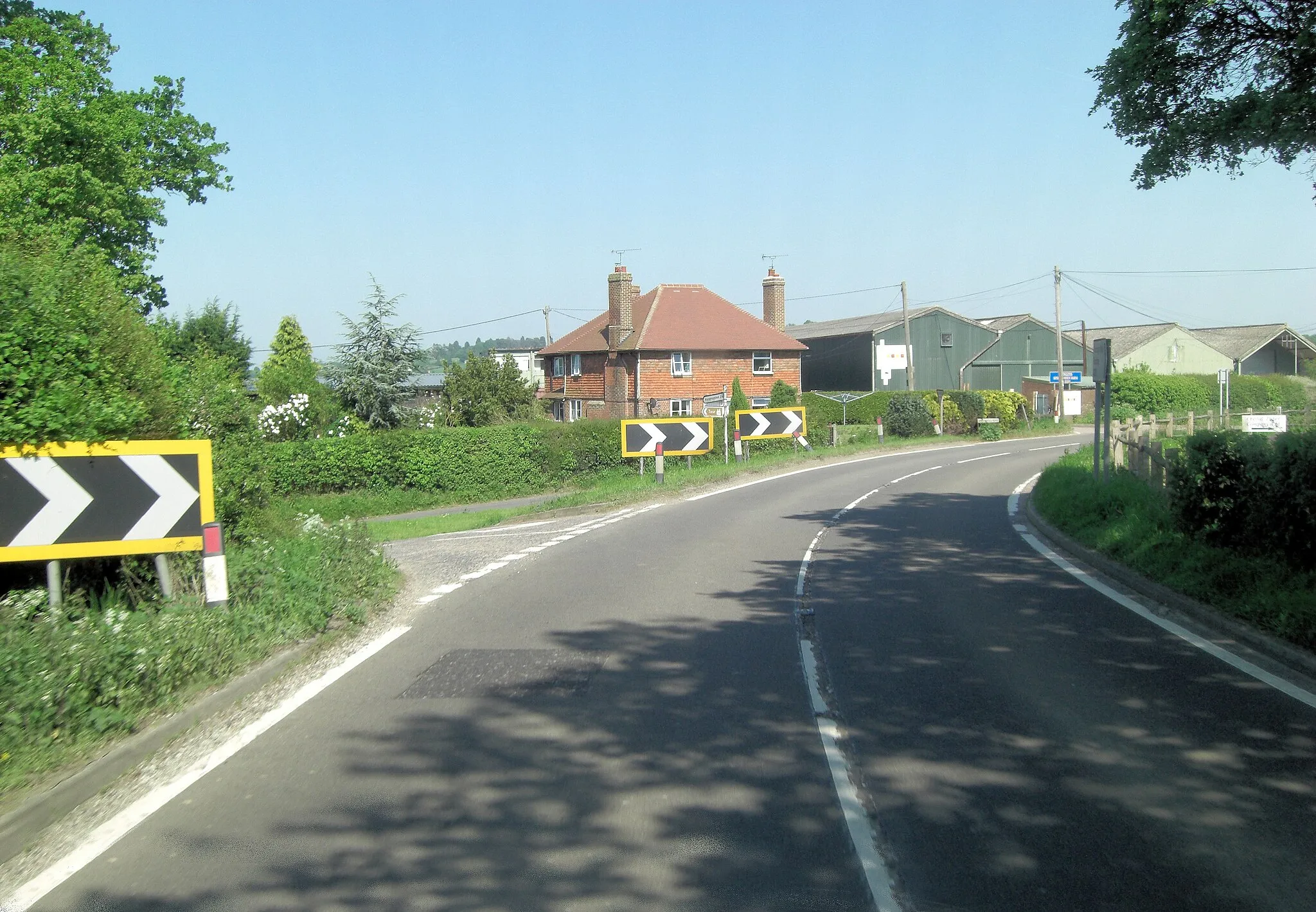 Photo showing: A262 junction with Spelmonden Road