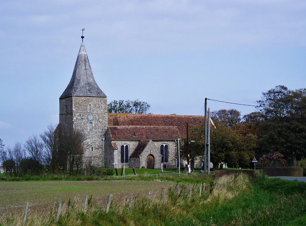 Photo showing: St Mary In The Marsh church, Romney Marsh, Kent, UK.