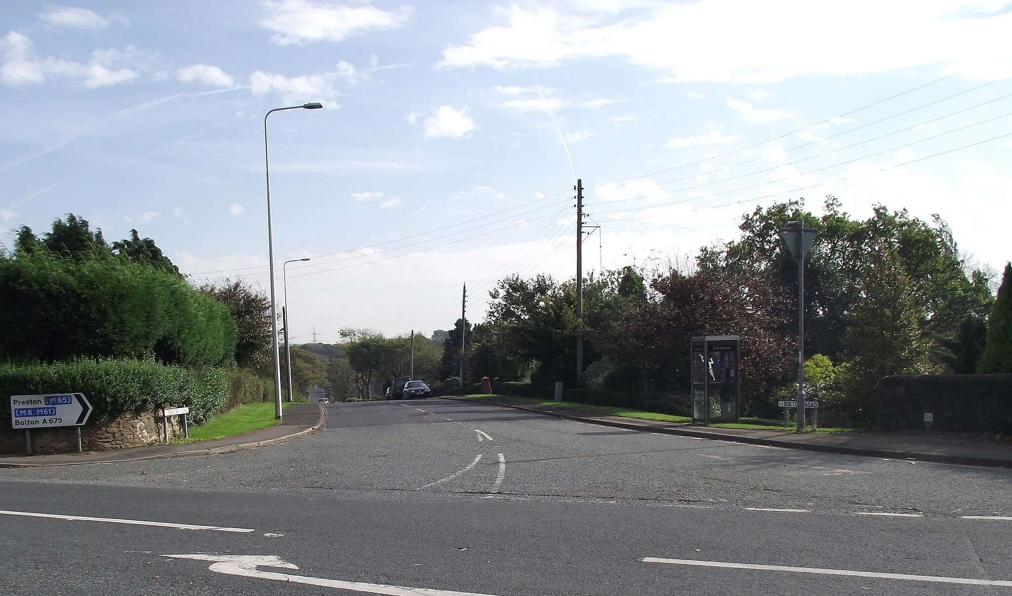 Photo showing: Road junction at Riley Green