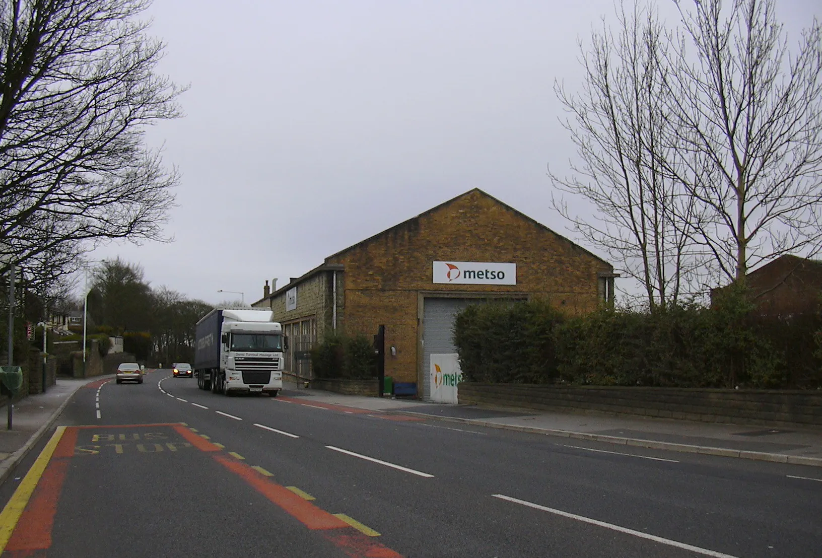 Photo showing: "Metso" Manchester Road The interest in this photo is the fact that this was the works of S S Stotts who made many of the steam engines for the cotton mills