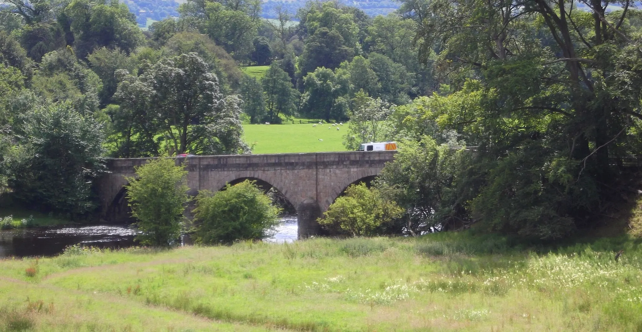 Photo showing: "CCL Mitton Bridge" over the River Ribble at Mitton