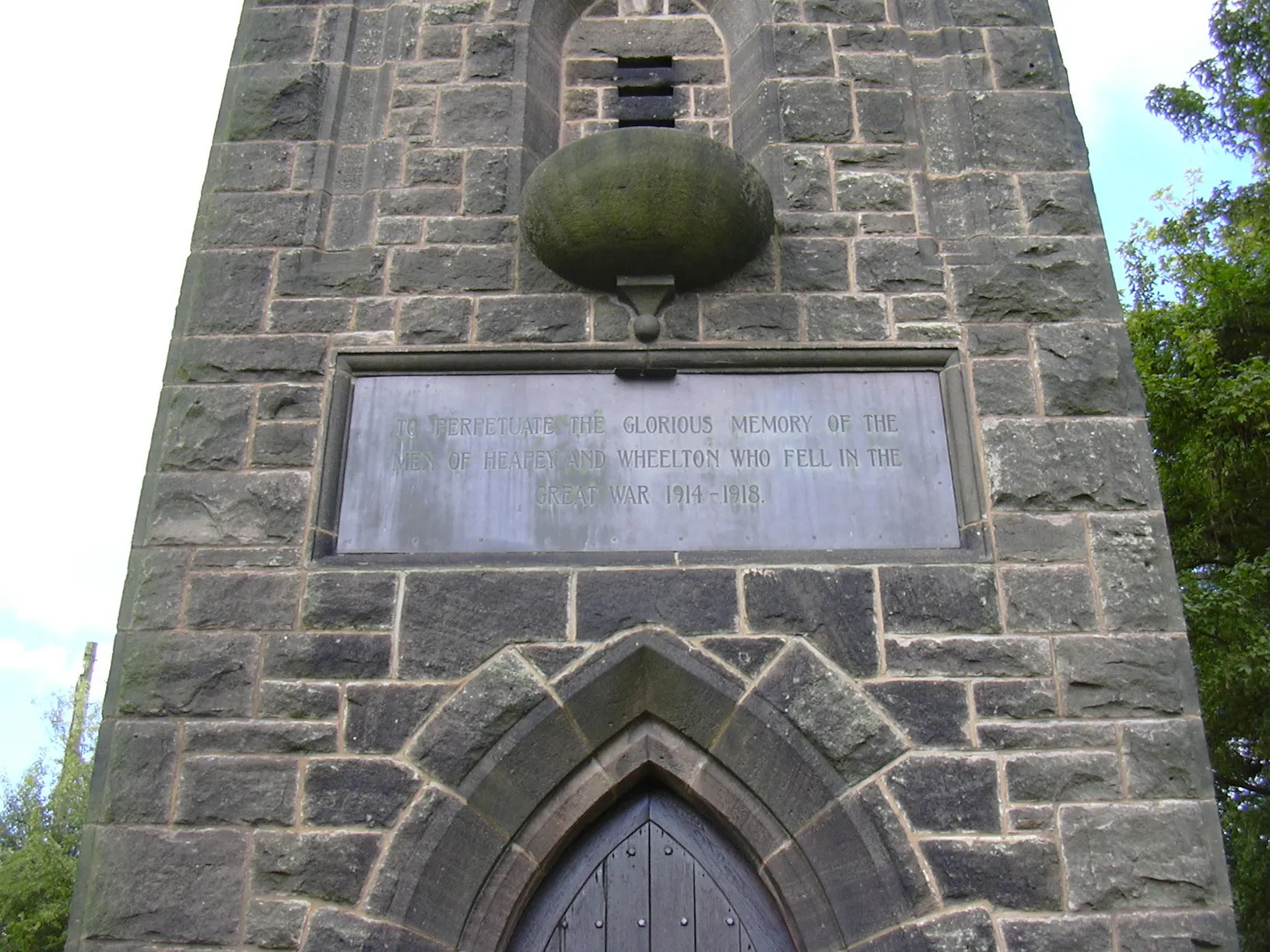 Photo showing: Plaque, Wheelton War Memorial, Lancashire