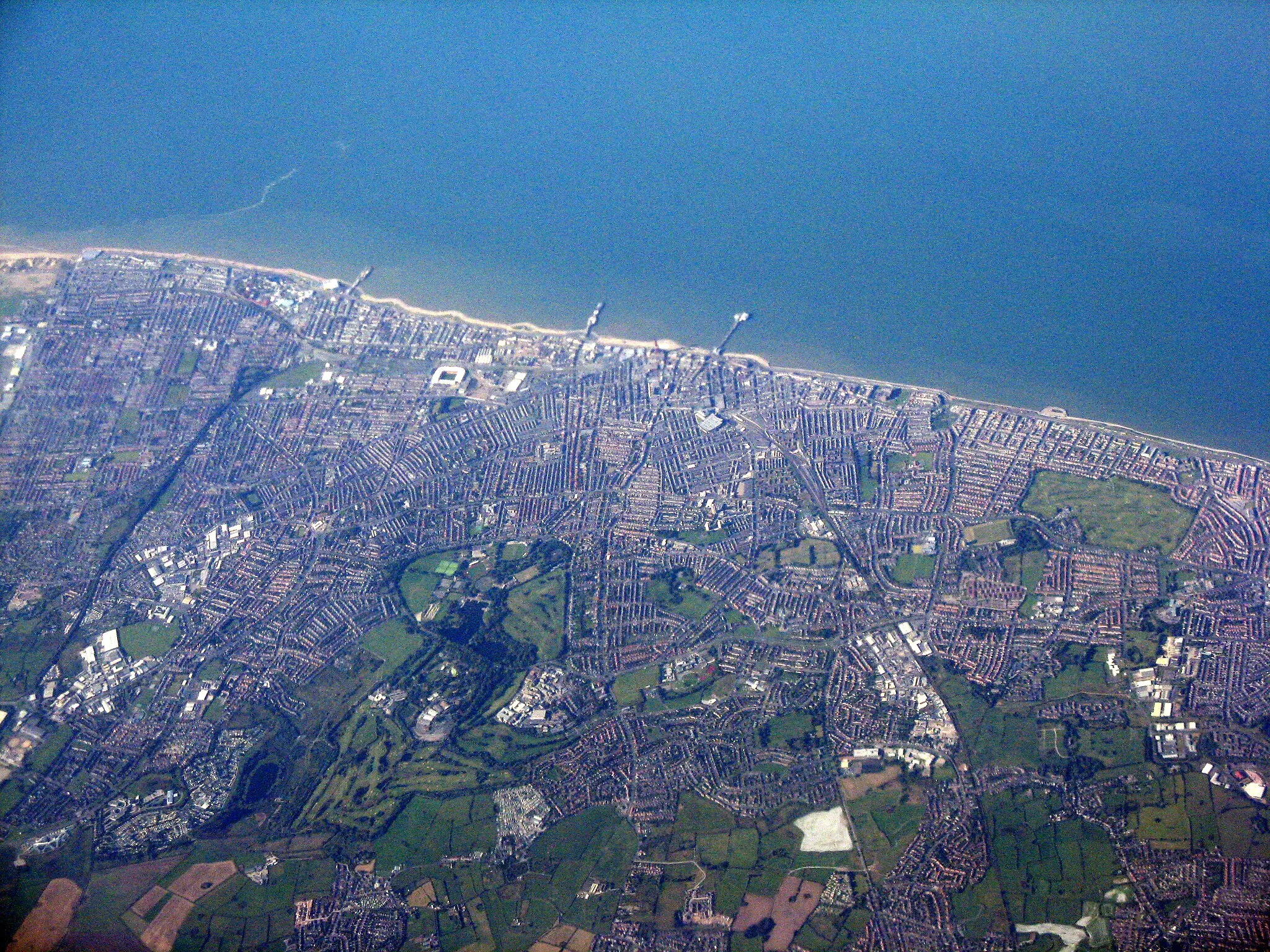 Photo showing: Blackpool from the air
