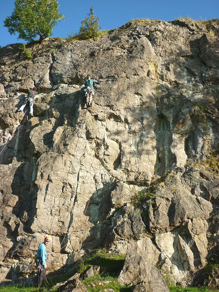 Photo showing: Climbers on Witches' Quarry