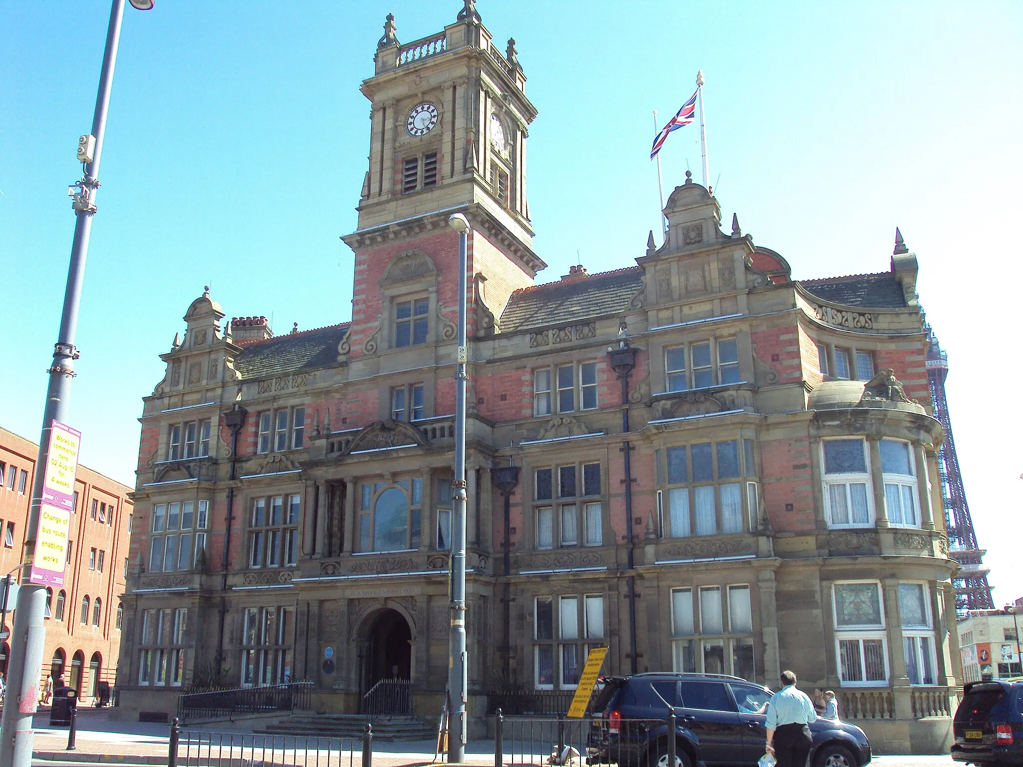 Photo showing: Blackpool Town Hall, 1 Clifton Street, Blackpool, Lancashire.