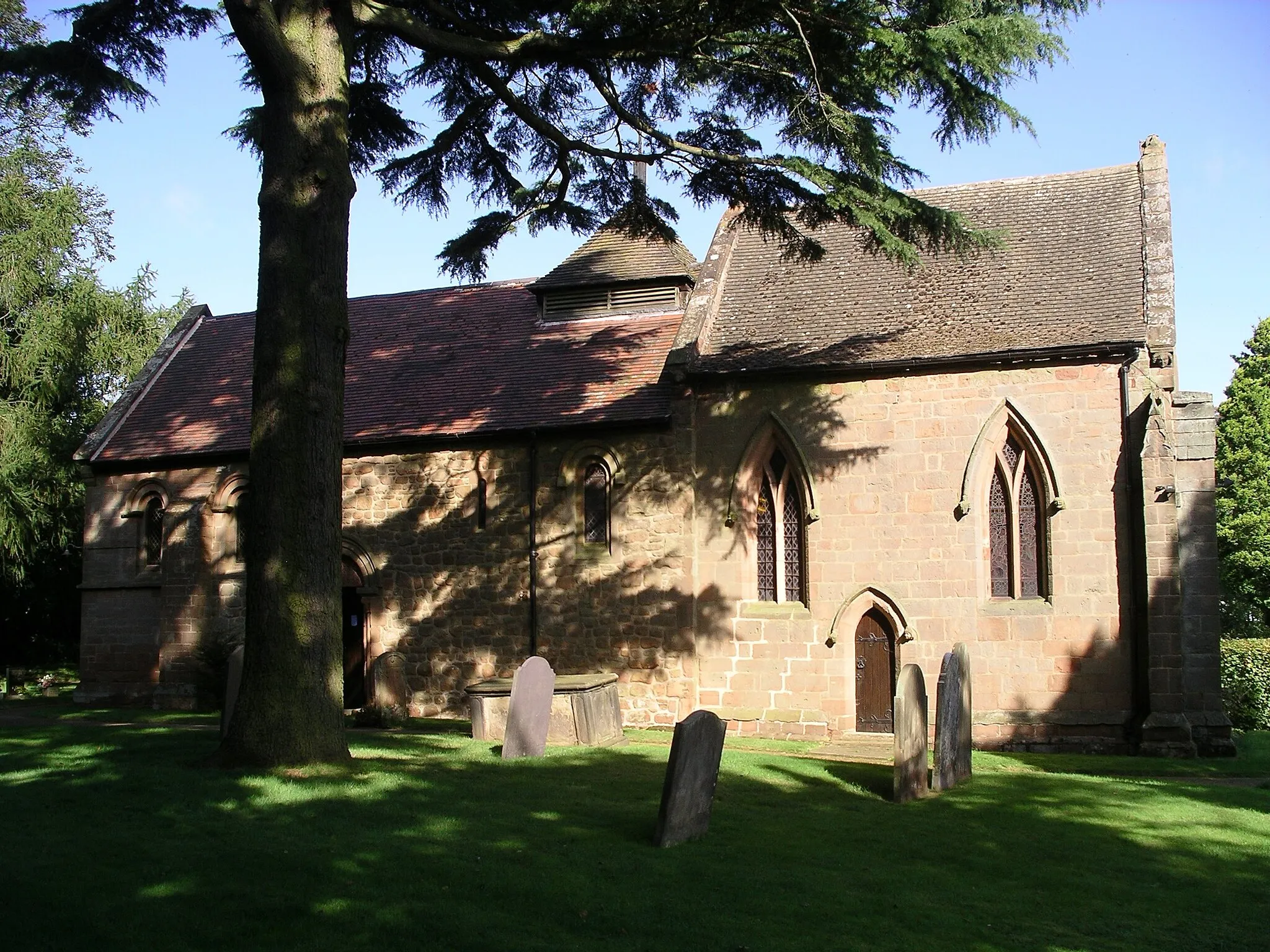 Photo showing: Corley parish church, Corley, North Warwickshire, seen from the south