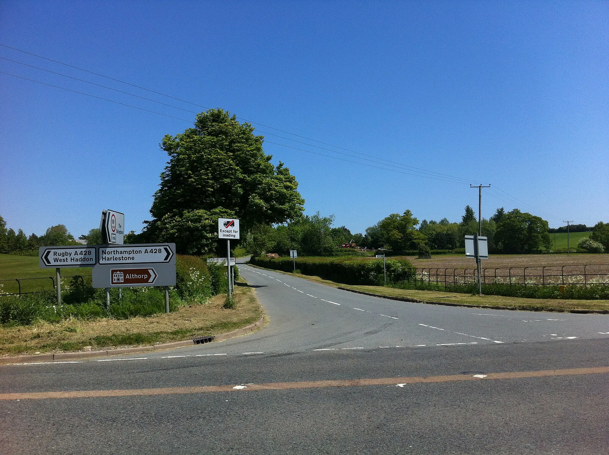 Photo showing: A428 crossroads