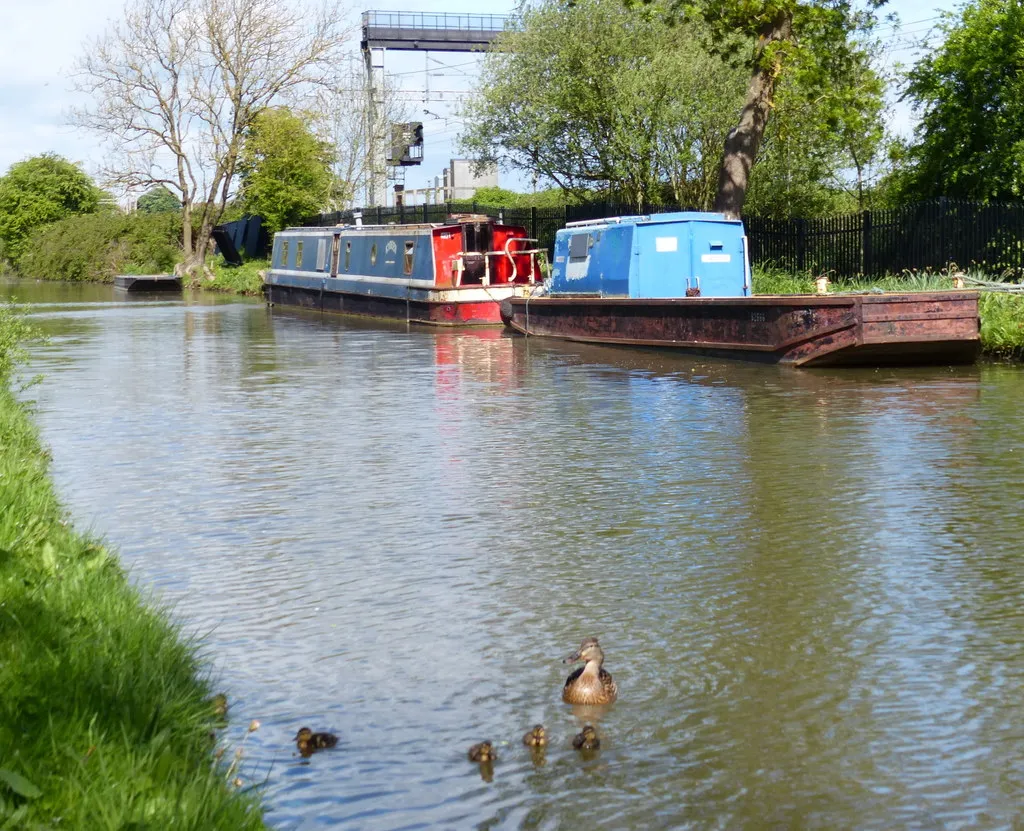 Photo showing: Boats on the Oxford Canal near Stretton Stop