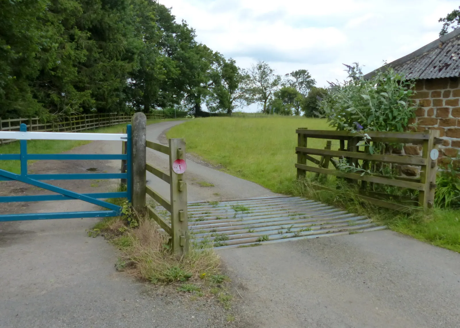 Photo showing: Cattle grid on Park Road at White's Barn