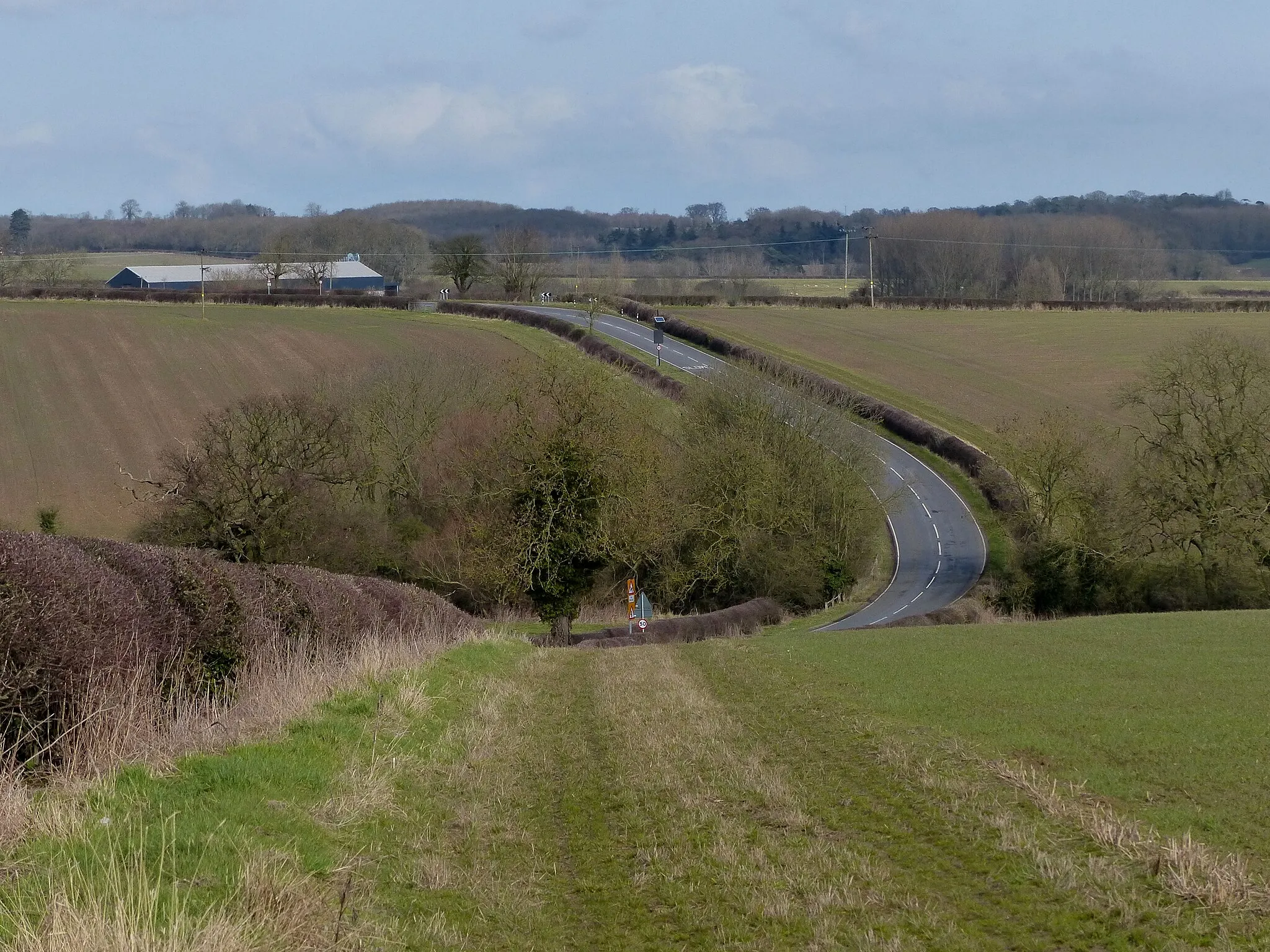 Photo showing: B6047 Melton Road near Shangton