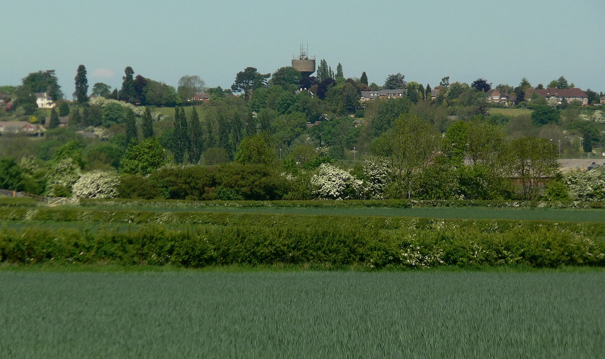 Photo showing: Across the fields towards Barwell and Earl Shilton