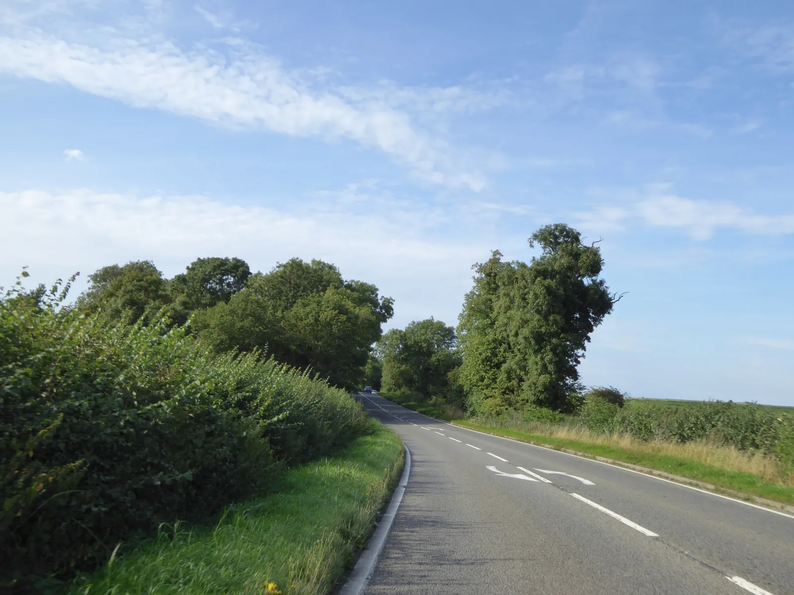 Photo showing: A361 crossing a minor stream, south of Kilsby