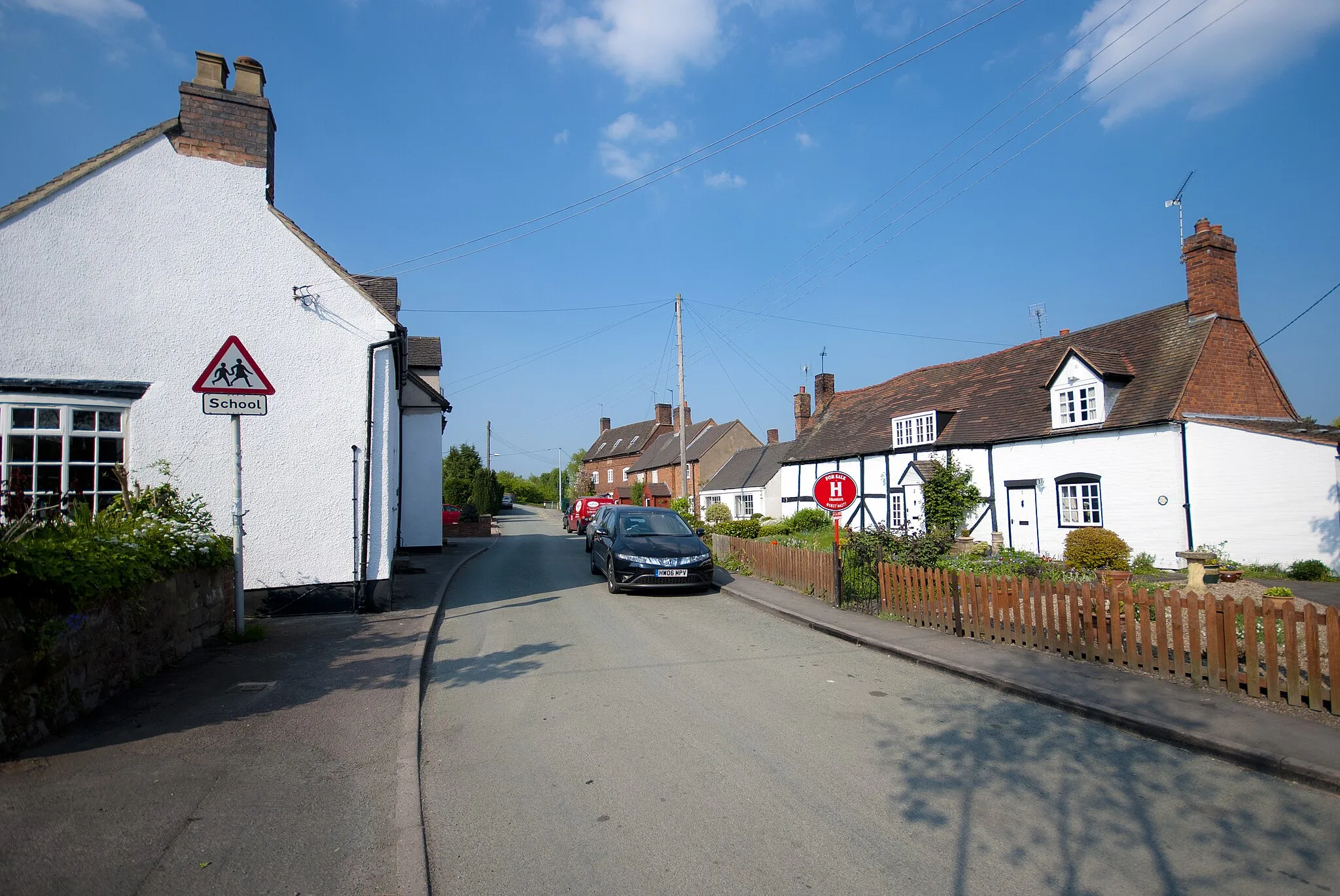 Photo showing: The main street in Hopwas Village