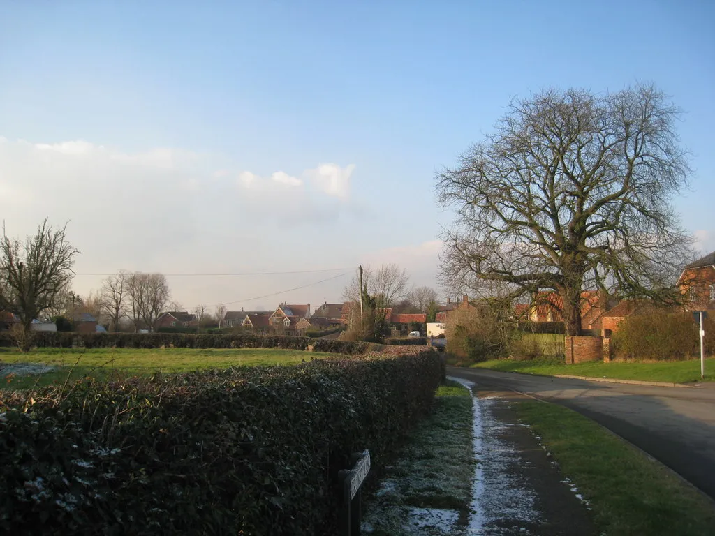 Photo showing: Granby Lane and the centre of Plungar