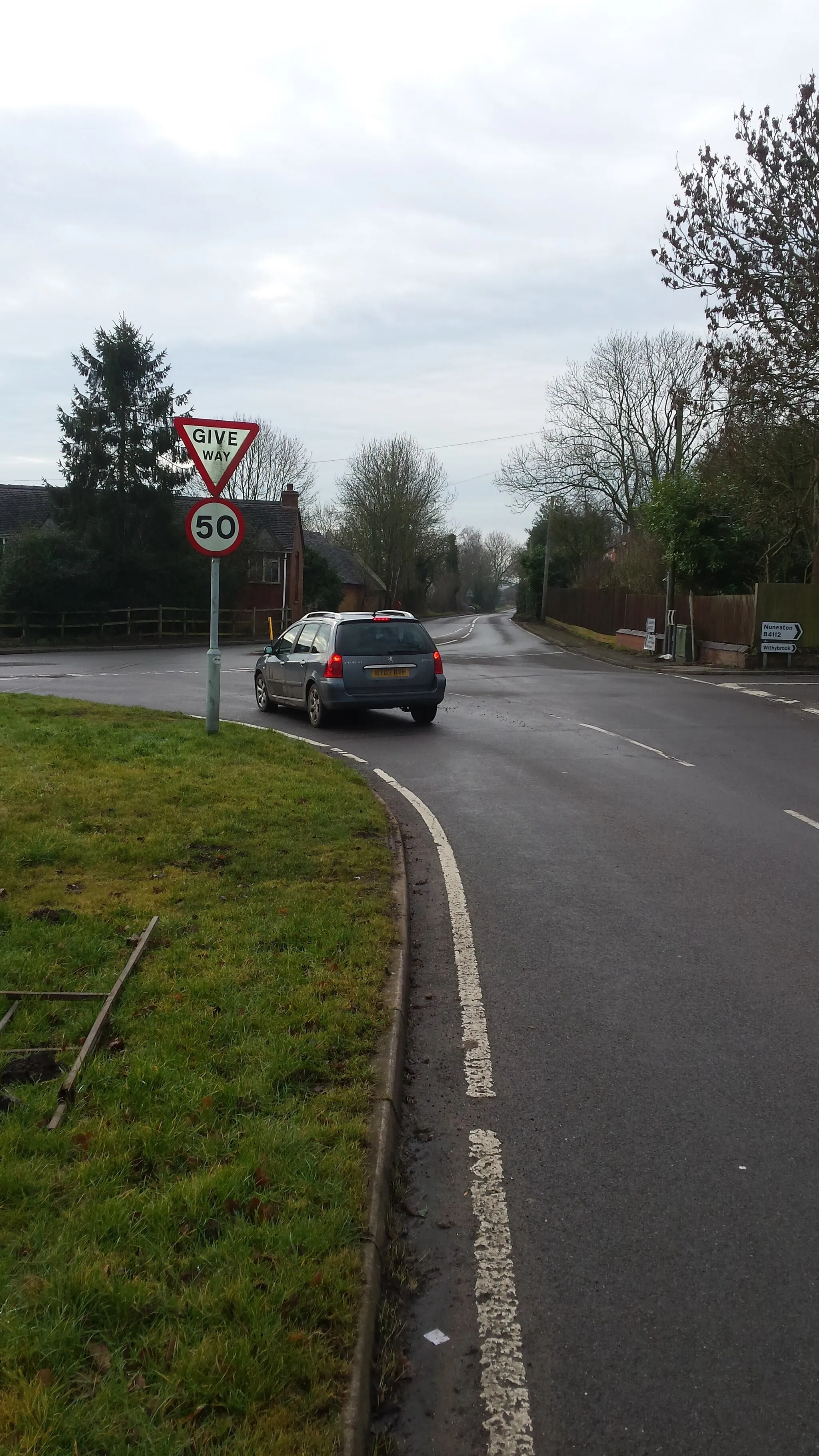 Photo showing: Road Junction south of Stretton