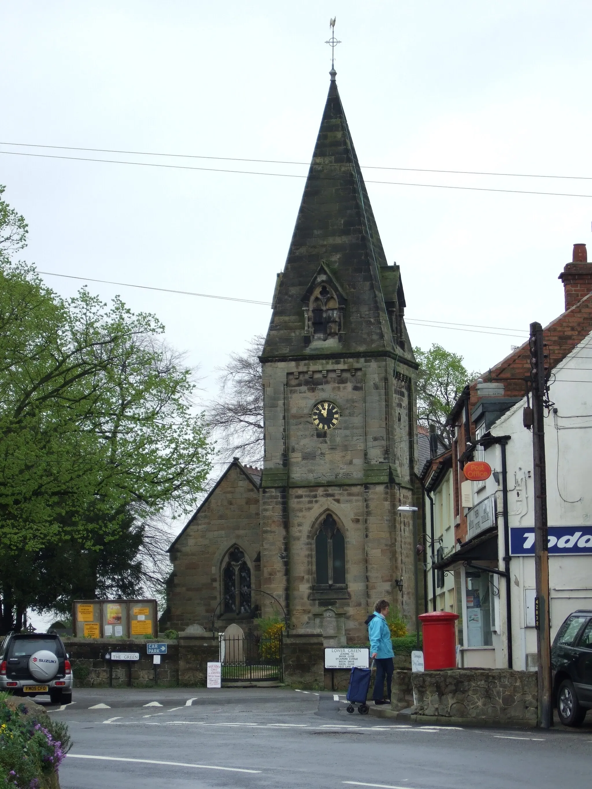 Photo showing: All Saints' parish church, Findern, Derbyshire, England, seen from the southwest