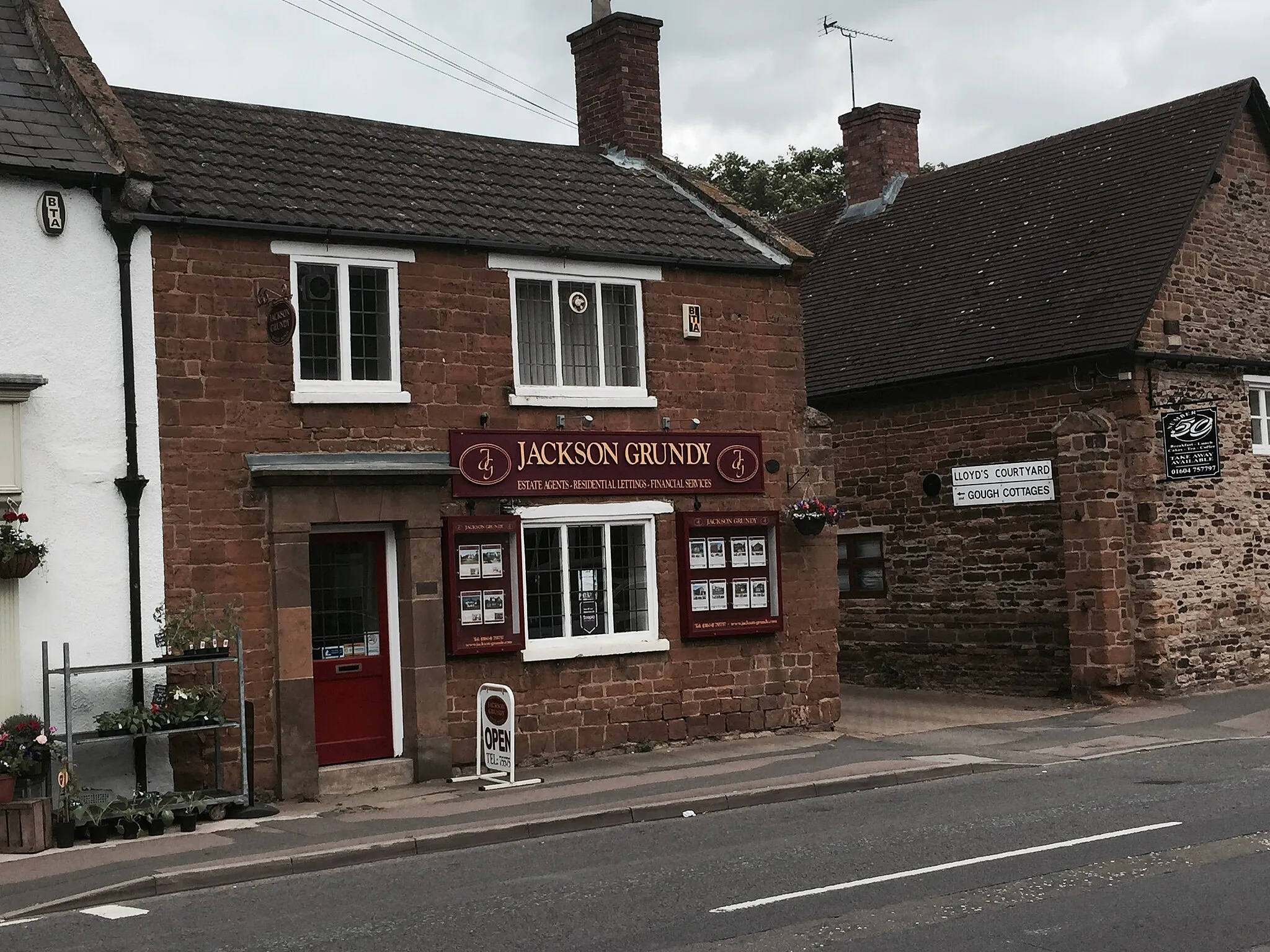 Photo showing: Two buildings in the Duston village