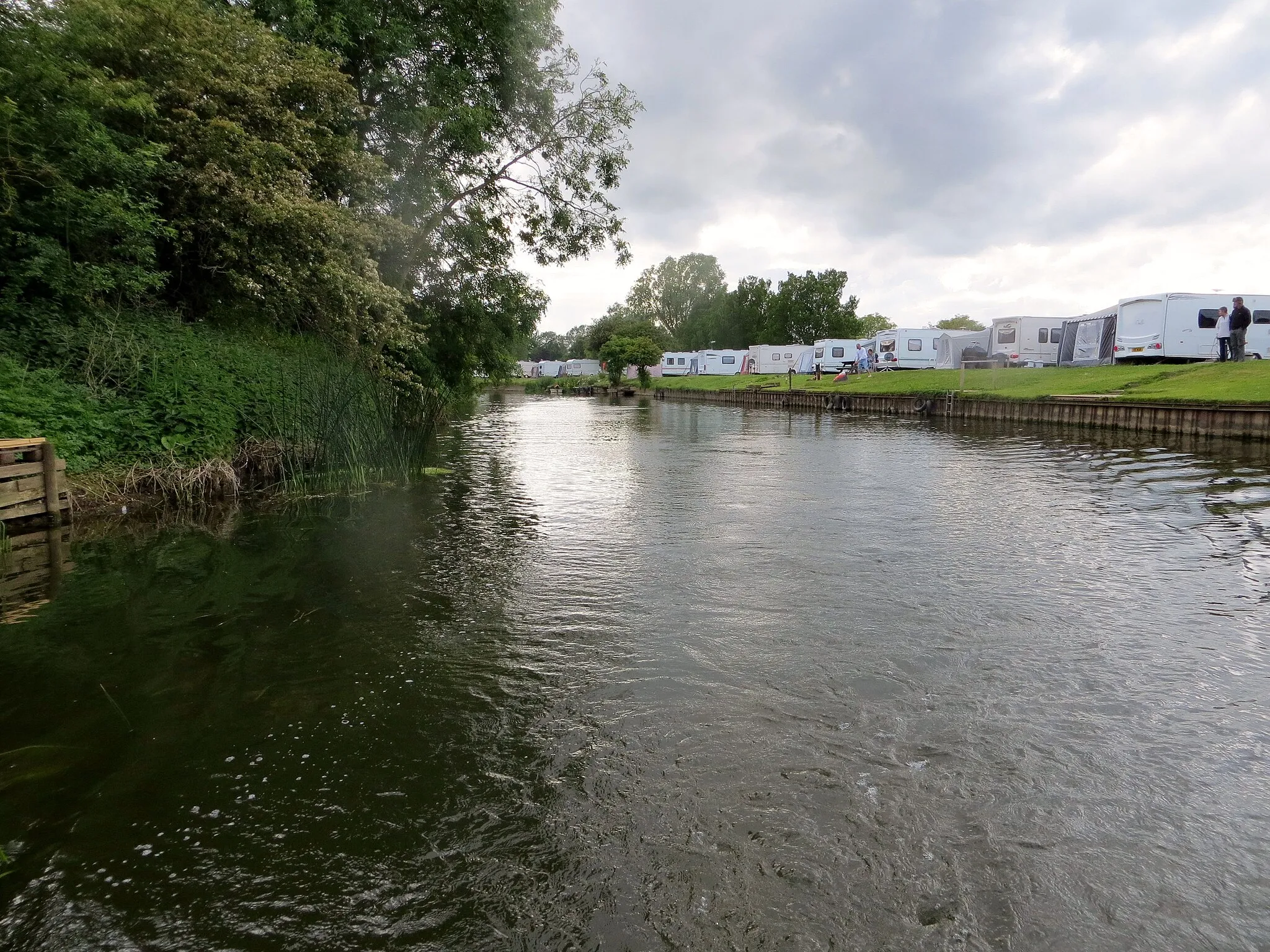 Photo showing: A duck's view of the caravan park - Yarwell - June 2013