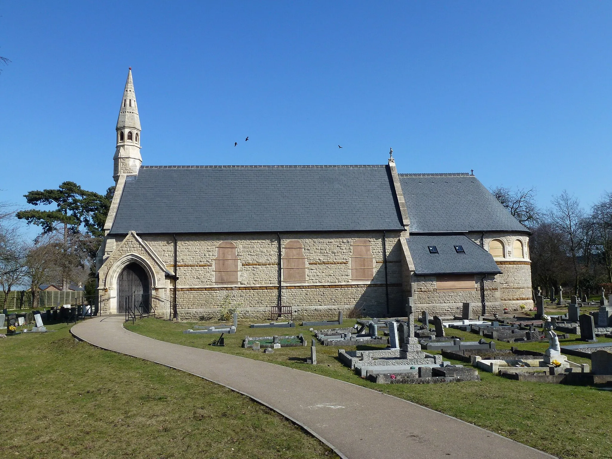 Photo showing: St Mary's Church Westry - The wraps are off