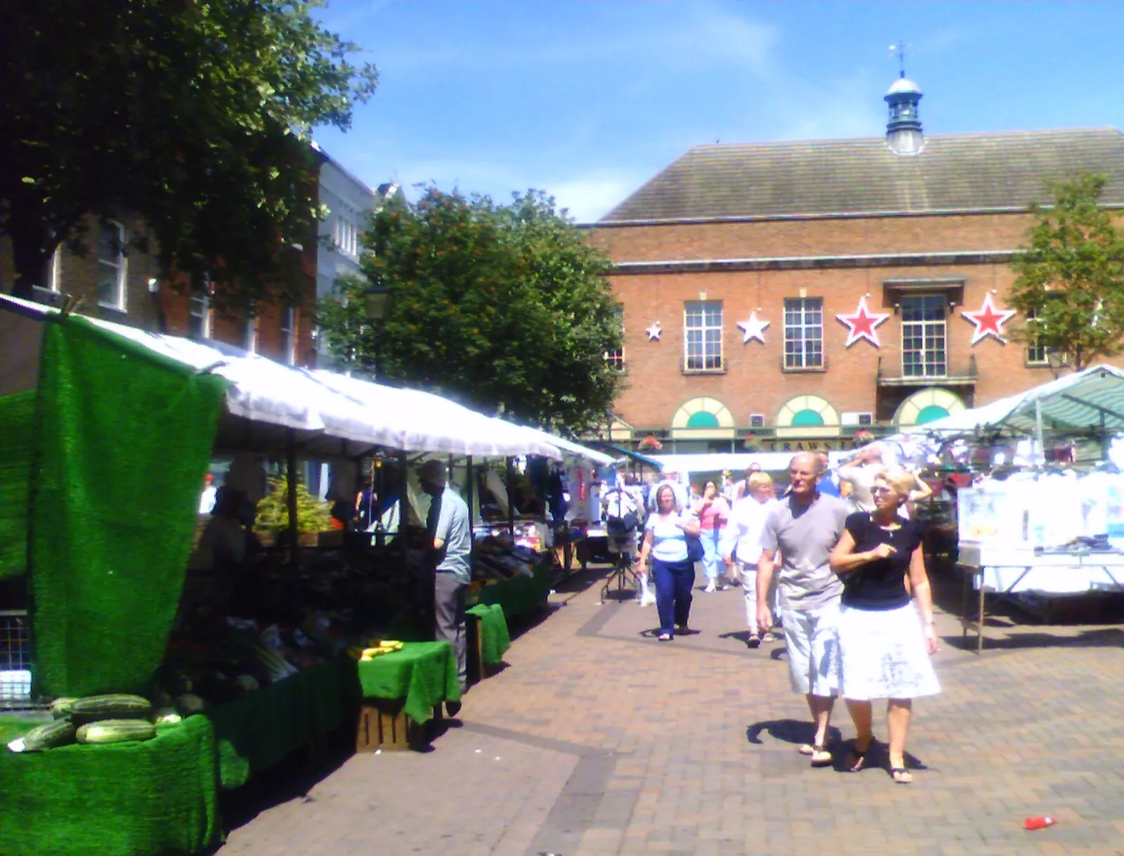 Photo showing: Gainsborough Marketplace during a market day (Tuesday). Photo by E Asterion u talking to me?