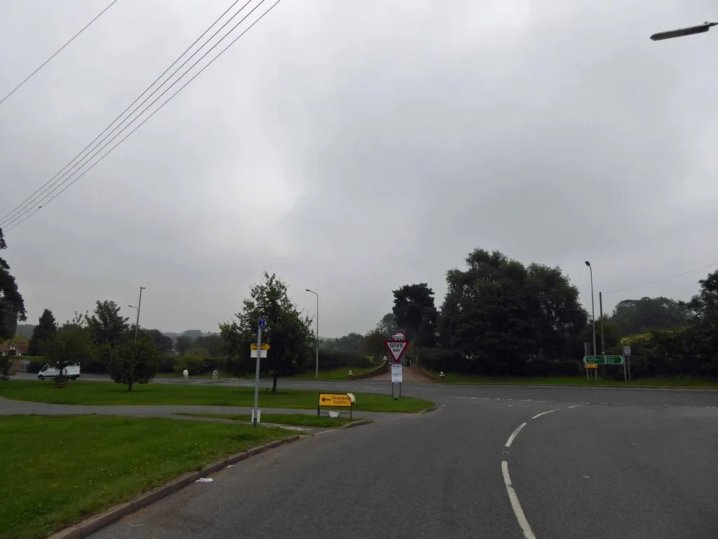 Photo showing: A46 junction ahead in Nettleton