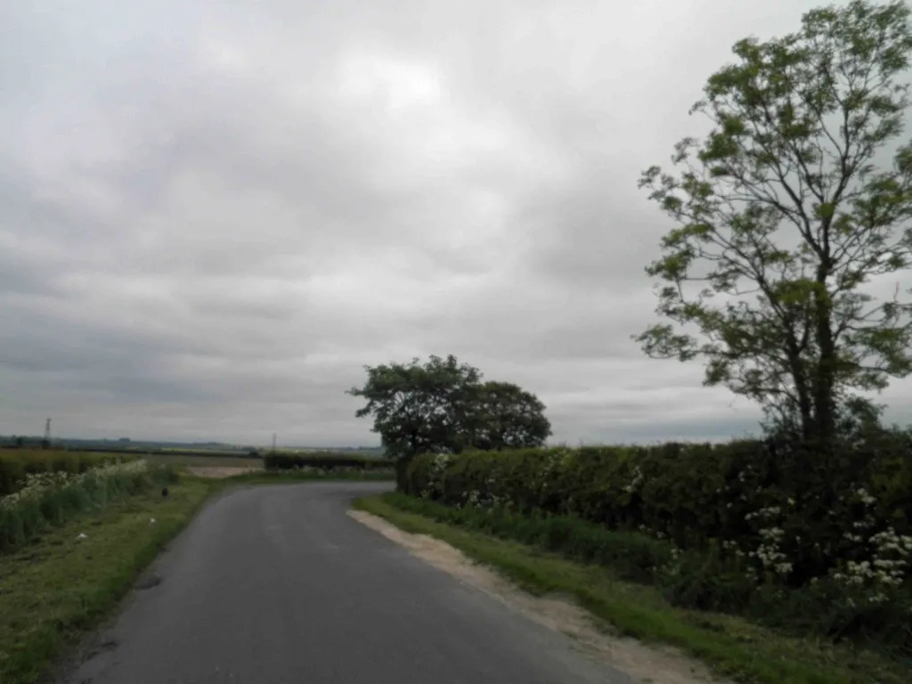 Photo showing: Bend ahead on Carlton Lane, Broxholme