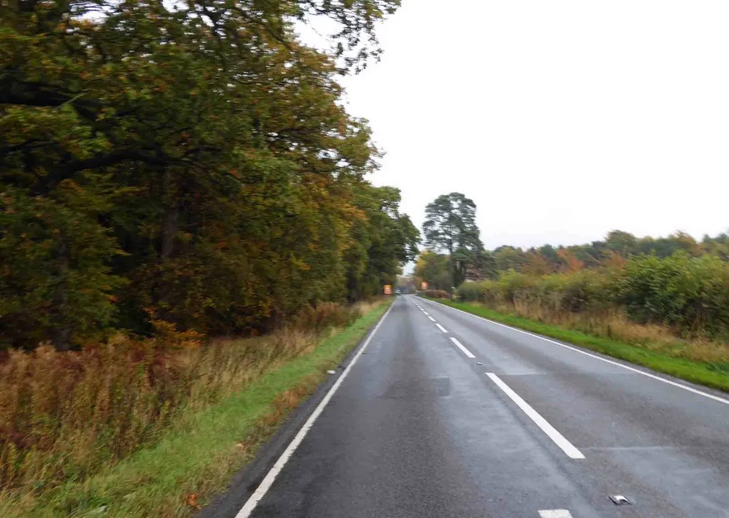 Photo showing: A159 on the left Laughton Woods