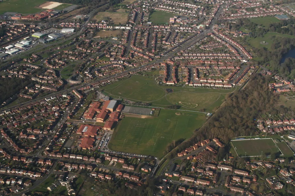 Photo showing: Boultham Moor: aerial 2014