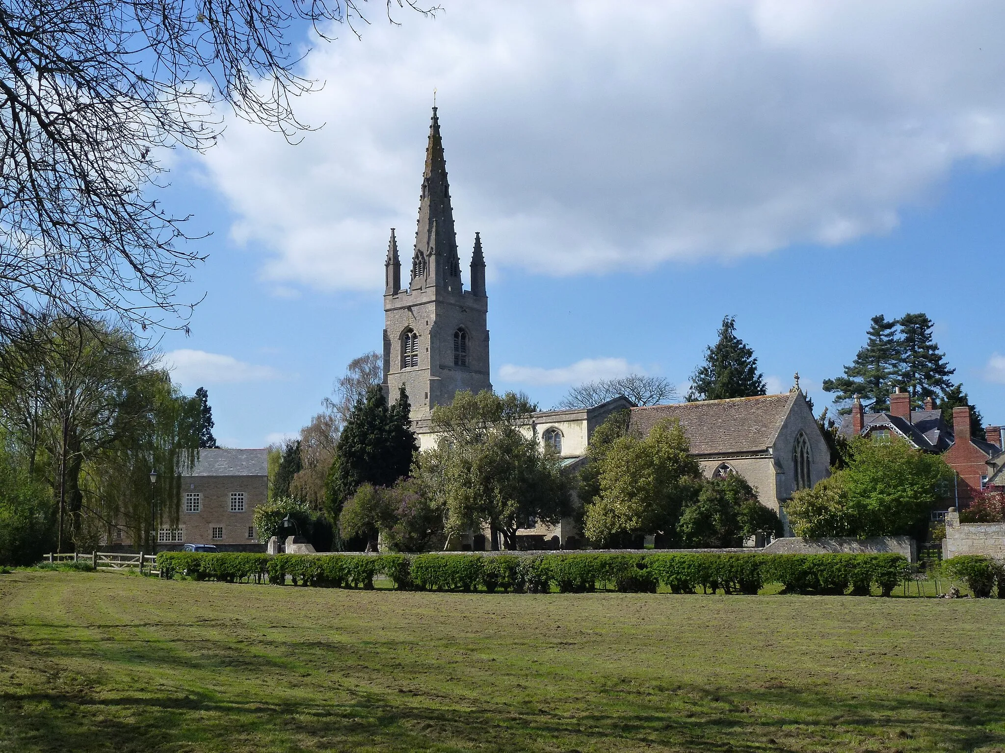 Photo showing: Church and Mill in West Deeping, Lincolnshire