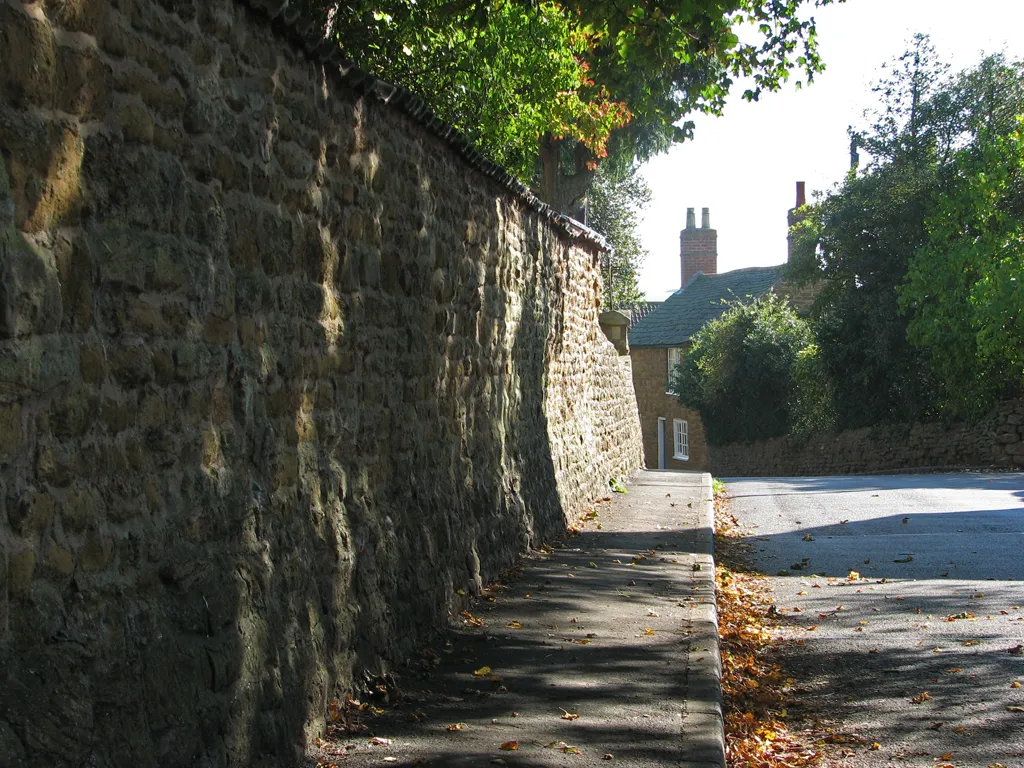 Photo showing: Scalford: the rectory wall