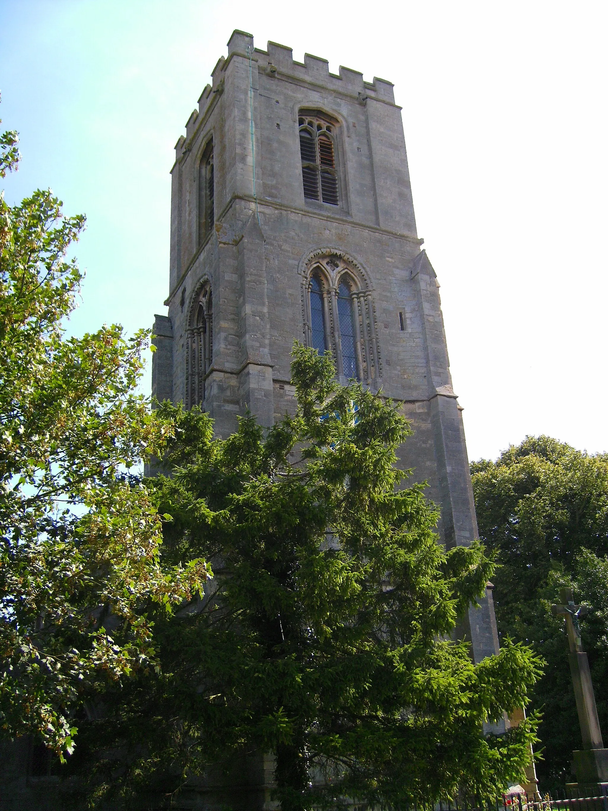 Photo showing: Western tower, St Margaret's church, Sibsey, Lincolnshire, UK