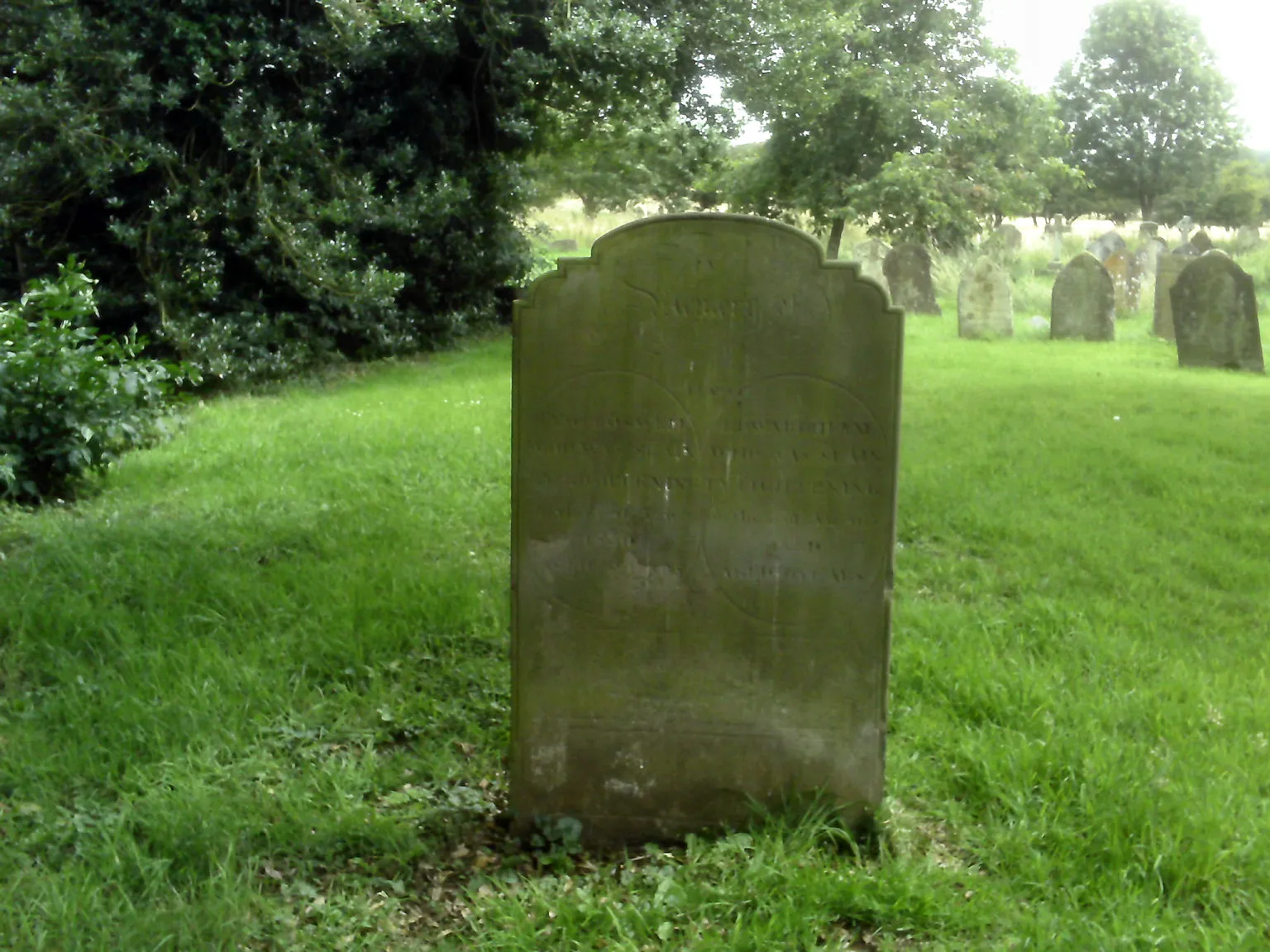 Photo showing: The gravestone of Tyso Boswell and Edward Hearin (or Heron), two gypsies killed by lightning at Tetford, Lincolnshire.